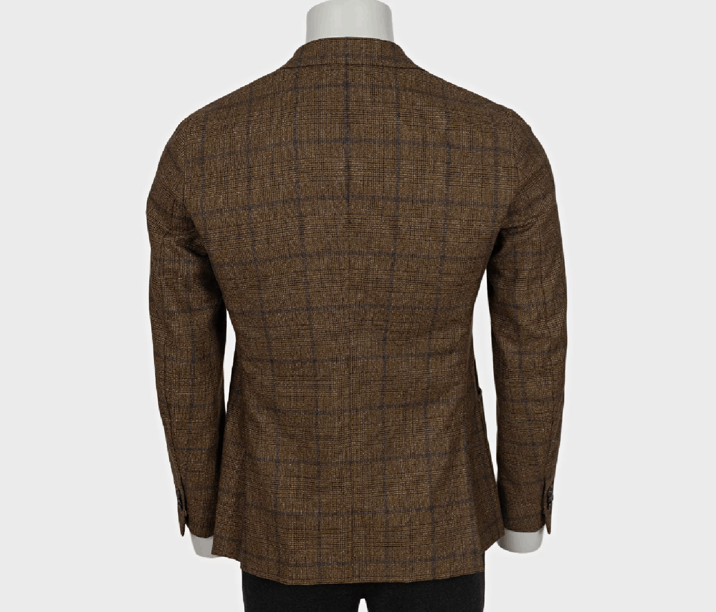 Isaia Isaia men’s brown checkered double-breasted wool jacket Size 50L - 3 Thumbnail