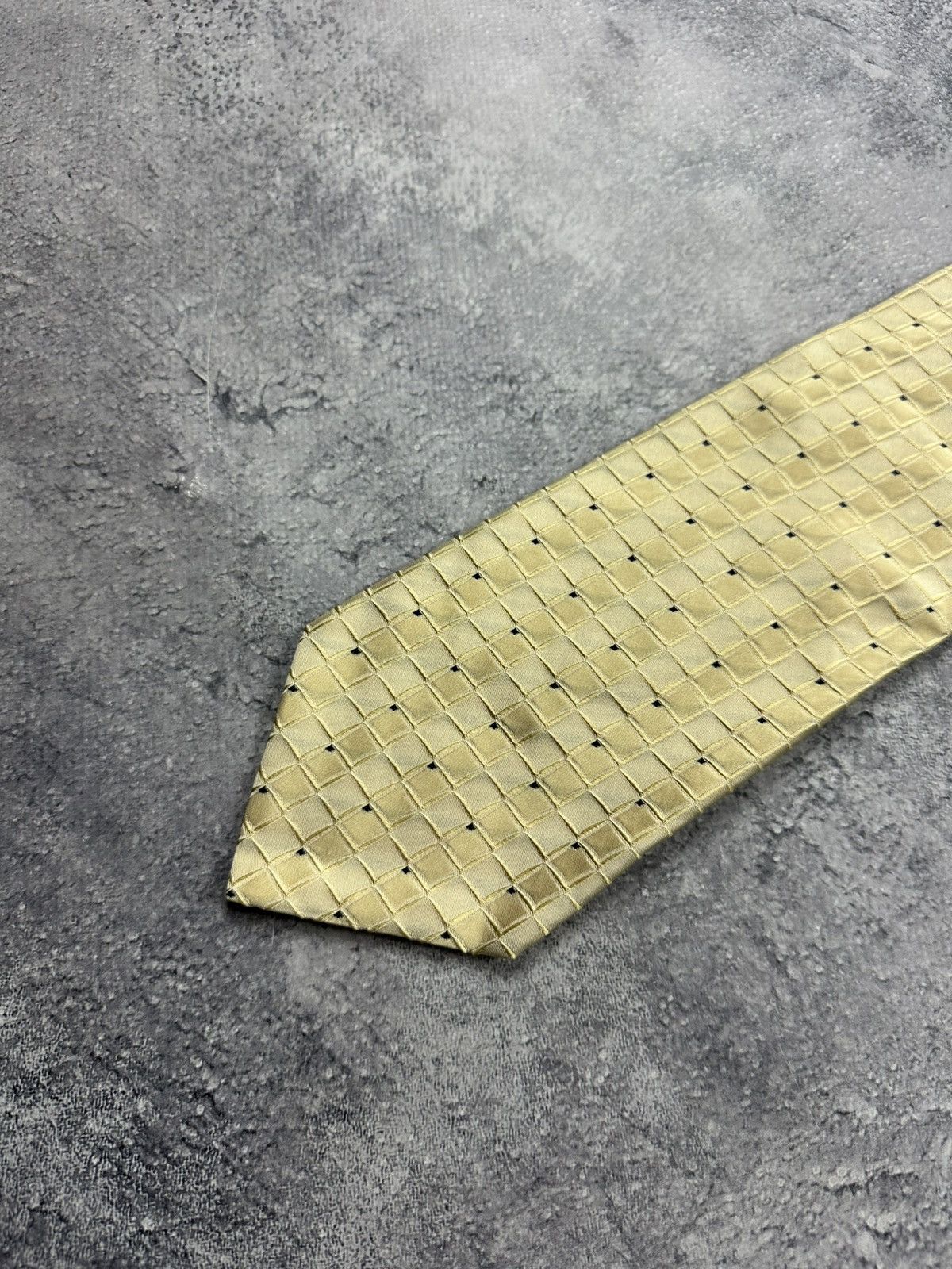 Zilli Zilli Gold Chain Logo Tie Pure Silk Italy Old Money Necktie Size ONE SIZE - 7 Thumbnail