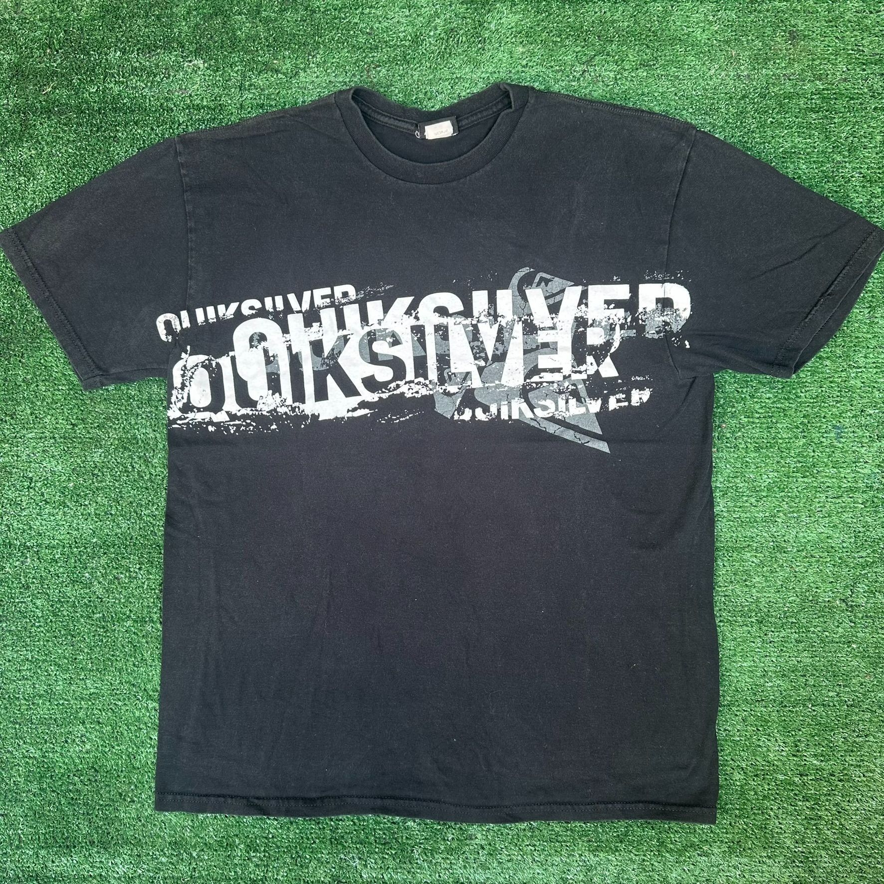 Quiksilver Vintage Y2K Quiksilver Big Print T-Shirt Surf Skate Faded Bl Size US M / EU 48-50 / 2 - 1 Thumbnail