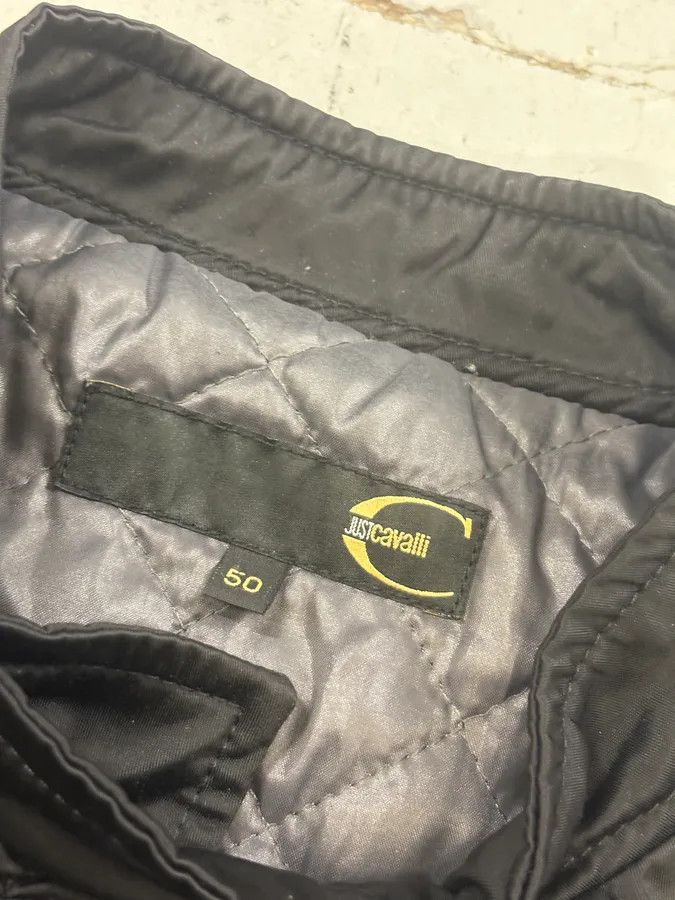 Roberto Cavalli AW2008 Cavalli Black Nylon Obscure Bomber Jacket Size US M / EU 48-50 / 2 - 8 Thumbnail