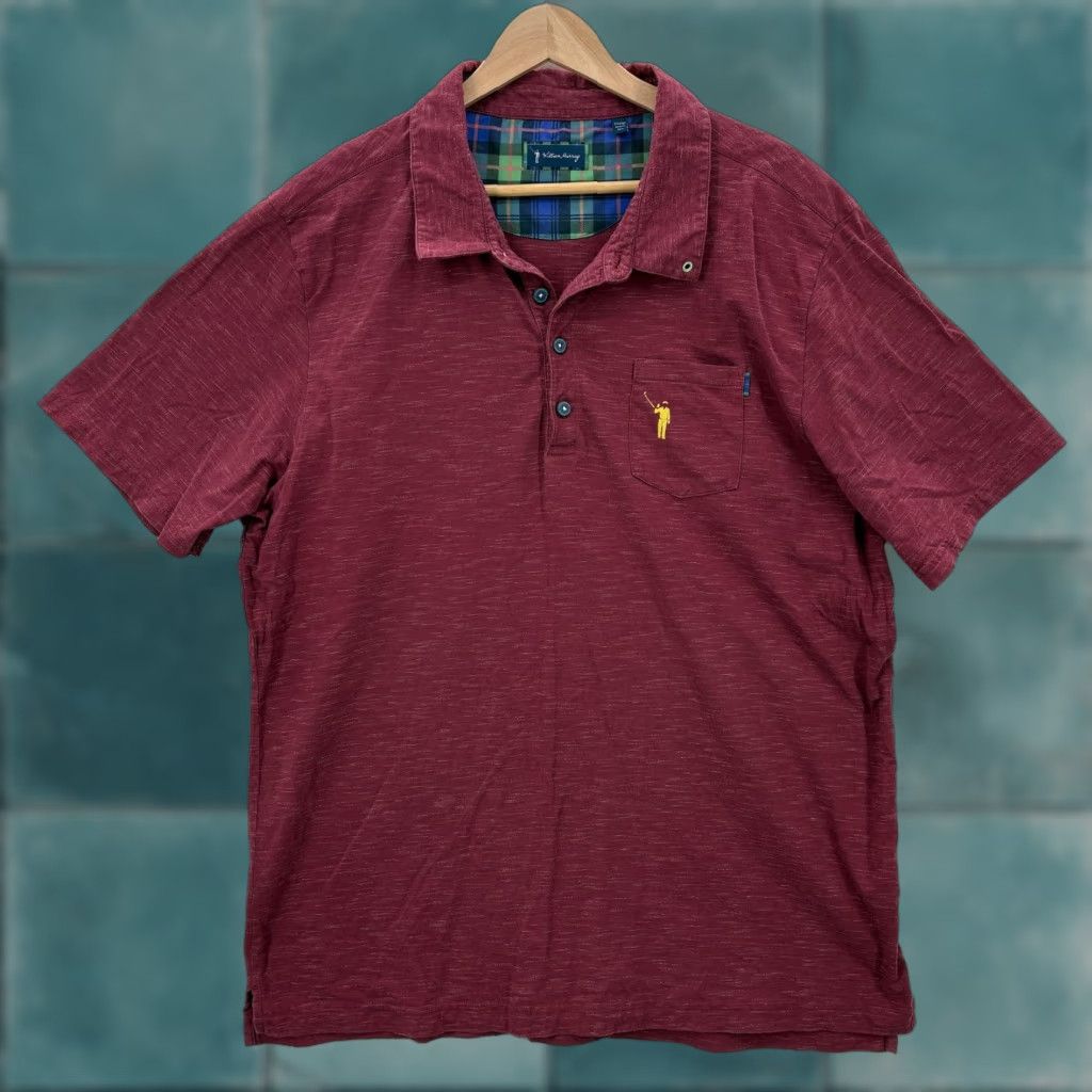 Vintage VINTAGE William Murray Shirt Mens XL Red Slub Pocket Polo Golf Short Sleeve Casual Camp Size US XL / EU 56 / 4 - 1 Thumbnail