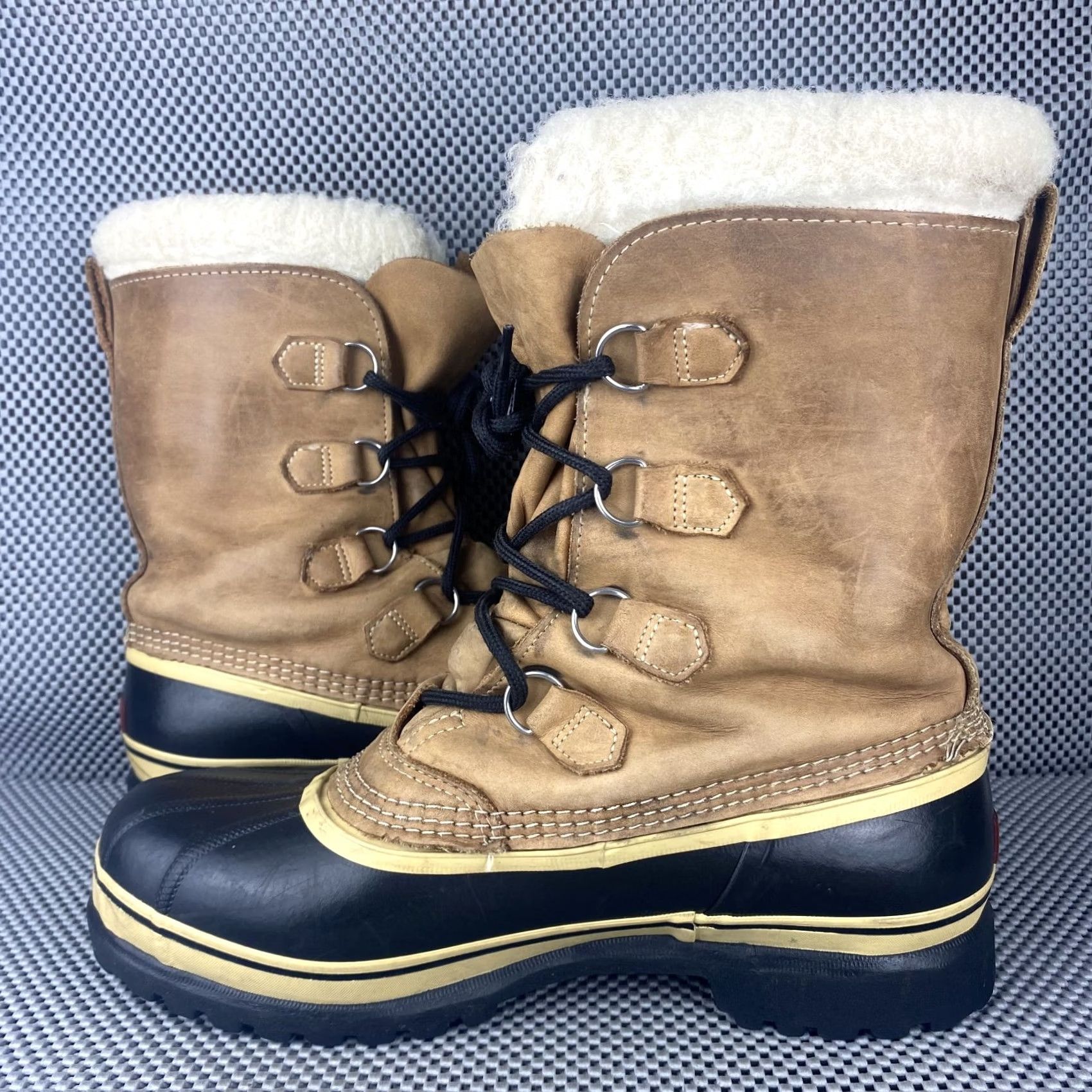 Sorel Caribou Vintage Made in Canada Leather Waterproof Winter Snow Boots Men 12 Sorel Caribou Leather Boots for Men for Sale | Shop New  main image 2
