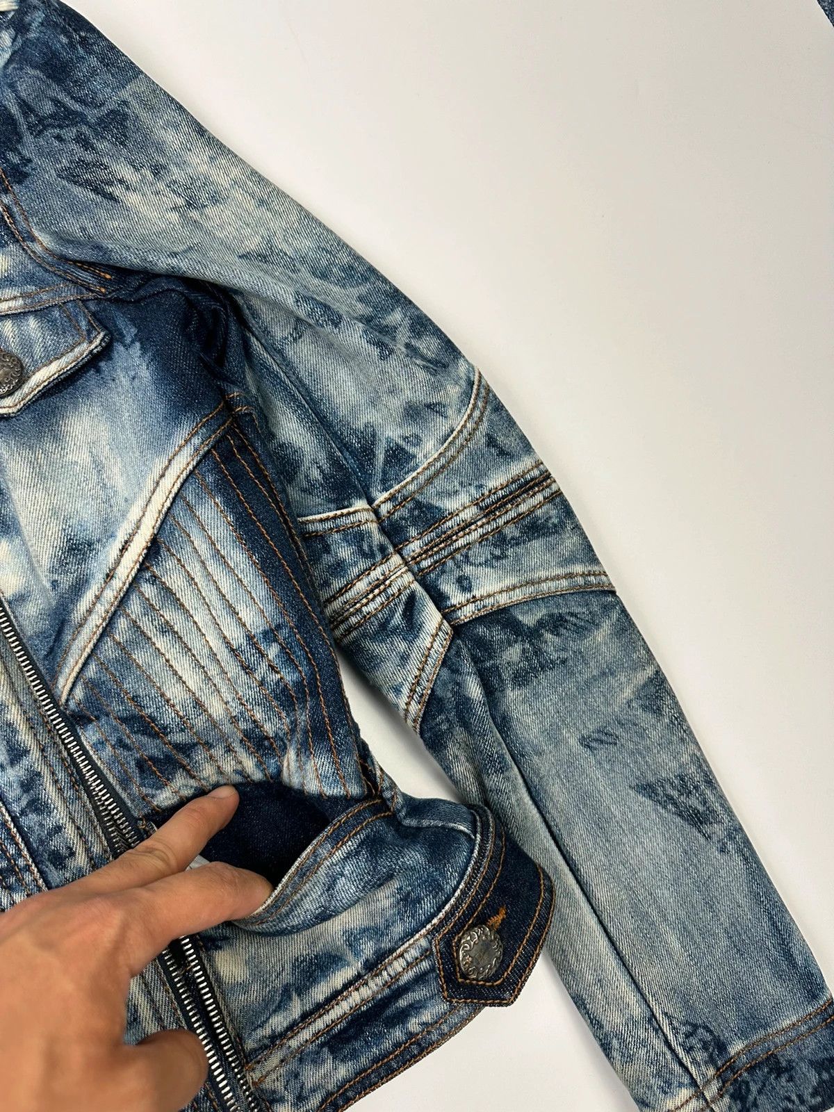 Just Cavalli Just Cavalli 00’s Sky Blue Print Multi Zip Denim Jacket Size S / US 4 / IT 40 - 11 Thumbnail