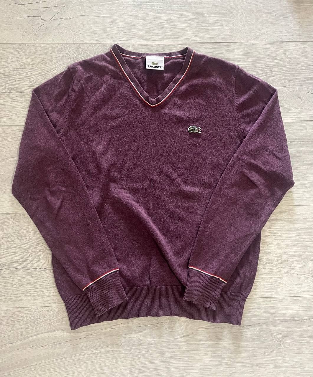 Lacoste × Vintage vintage lacoste v neck sweater size 4 Size XS / US 0-2 / IT 36-38 - 1 Thumbnail