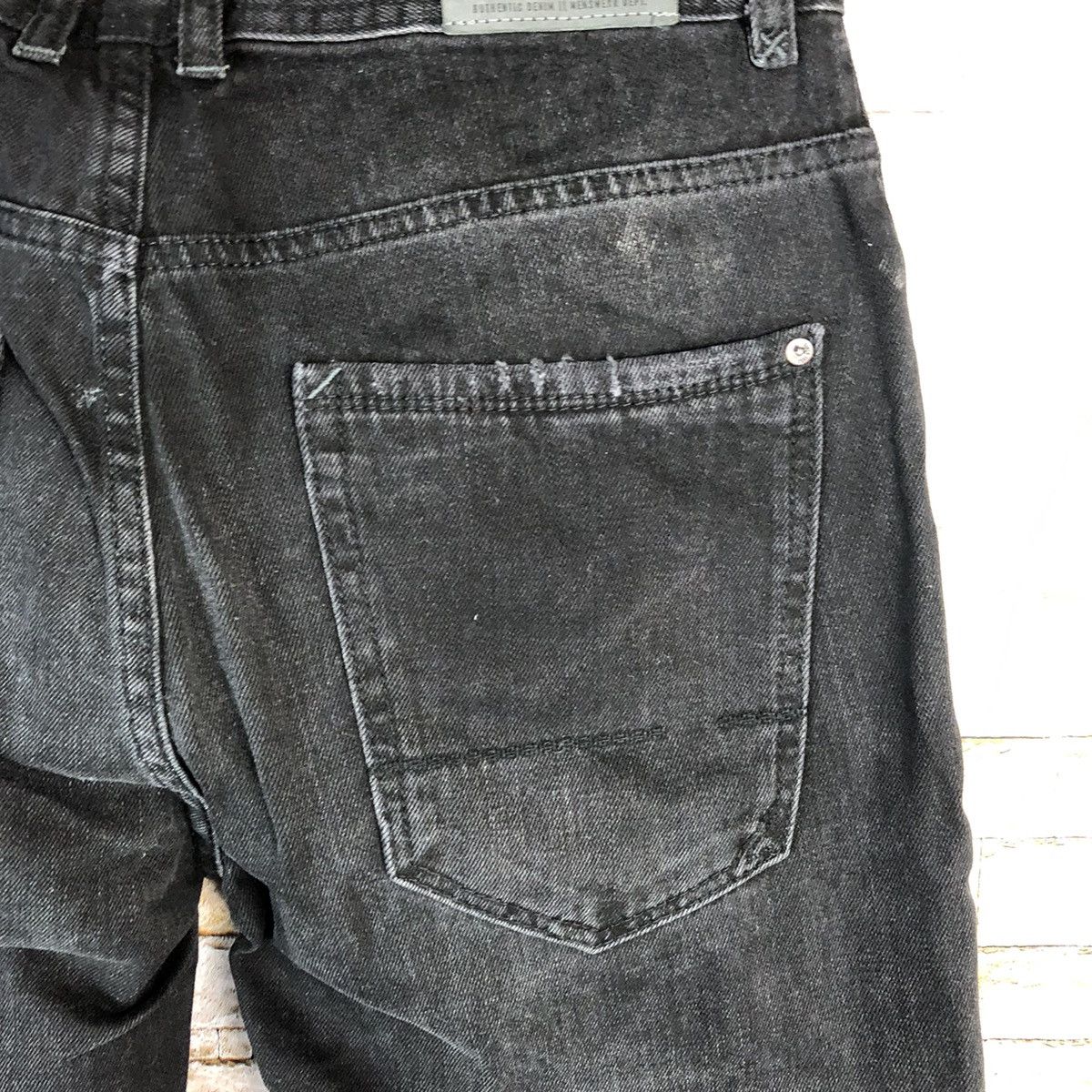 Japanese Brand Bershka Black faded ripped Distressed Denim Pants #A971 Size US 29 - 21 Thumbnail