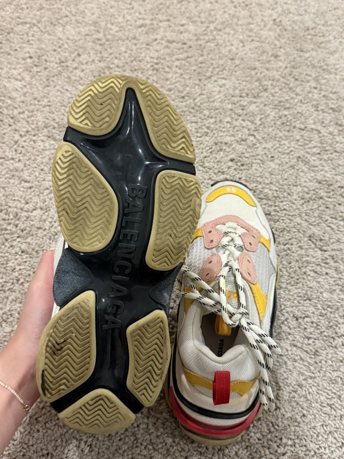 Balenciaga Balenciaga Triple S Pink-White Size US 7 / IT 37 - 4 Thumbnail