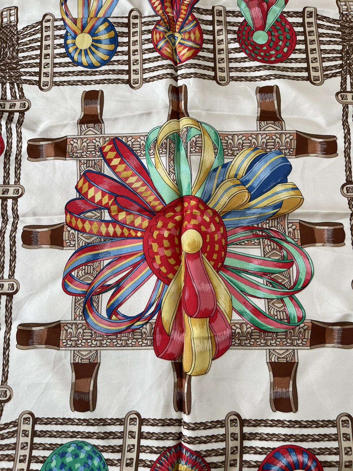 Hermes Hermes Les Rubans Du Cheval Silk Scarf Size ONE SIZE - 5 Thumbnail