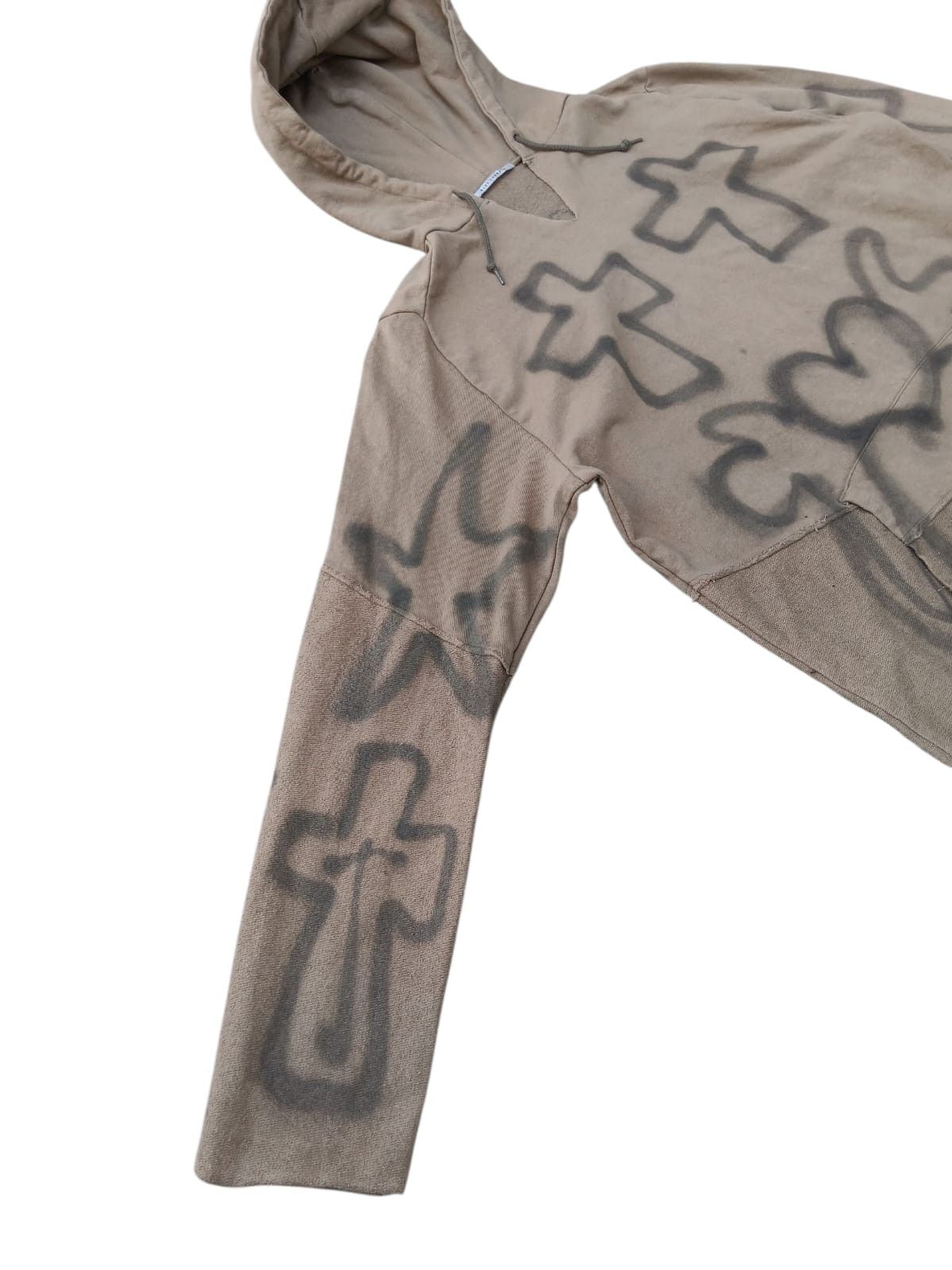 Vintage Blue tornado spray printed remake archive hoodie Size US L / EU 52-54 / 3 - 5 Thumbnail