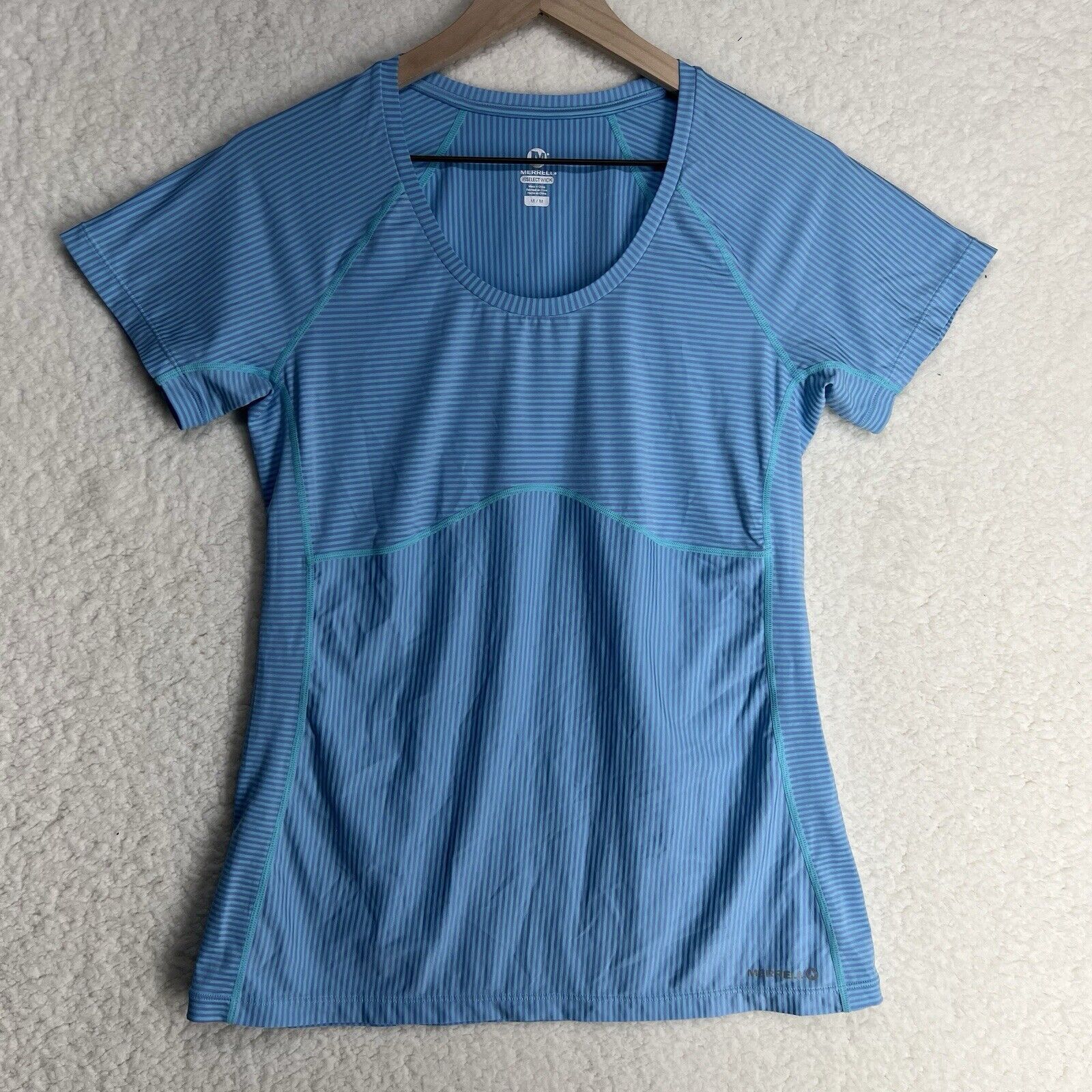 Merrell Merrell Select Wick Deveau Workout Tee Size M Blue Stripes Size M / US 6-8 / IT 42-44 - 1 Thumbnail