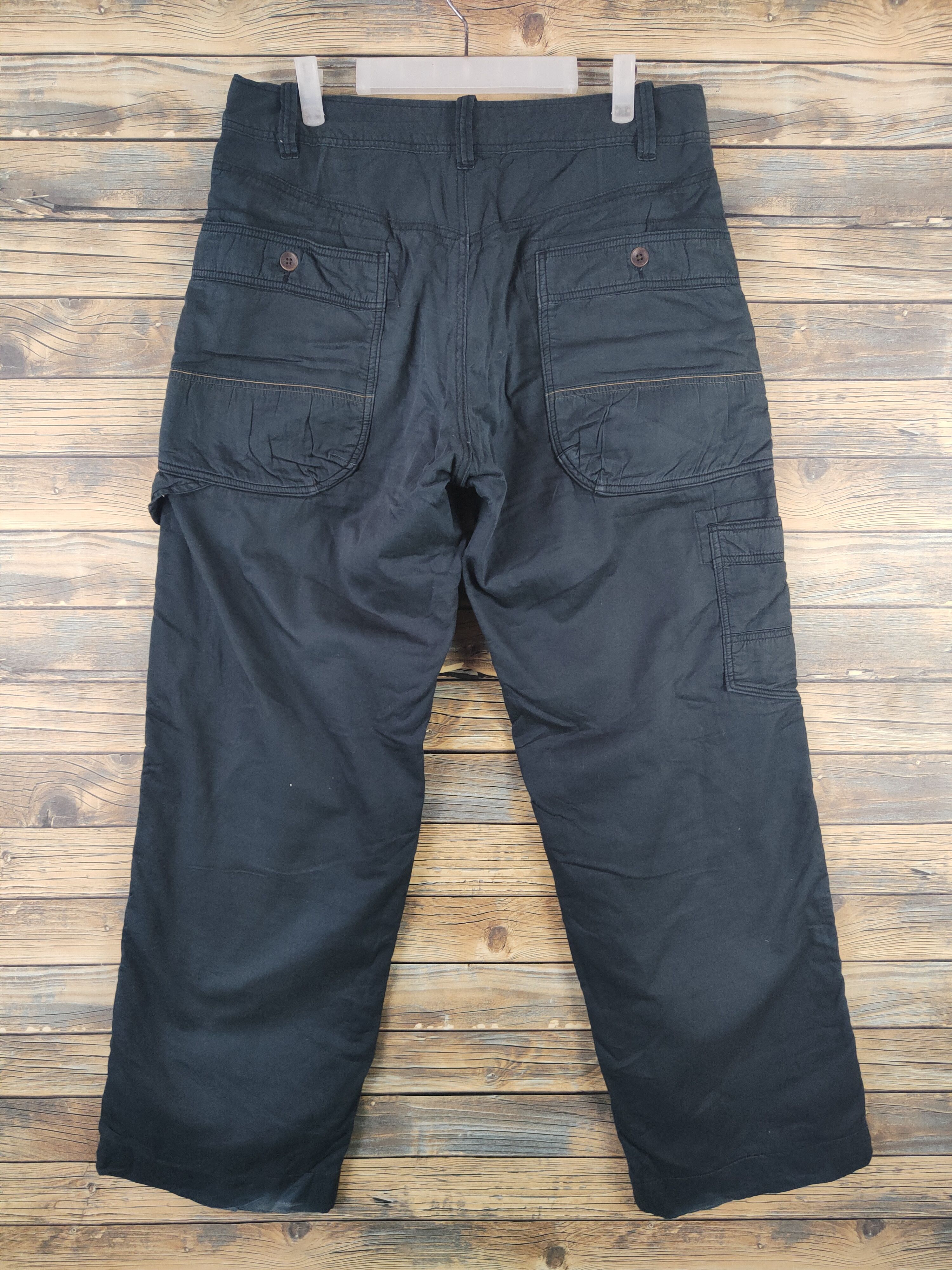 Japanese Brand DL Sunny Clouds Black Multipocket Tactical Cargo Pants #700 Size US 33 - 7 Thumbnail
