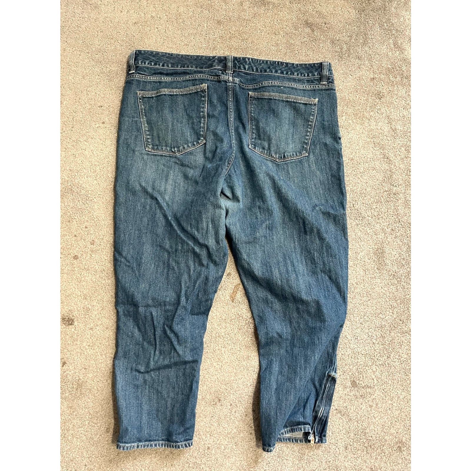 Gap VINTAGE Gap Jeans Capri Womens 16 Blue Denim Spandex 99% Cotton Zipper Low Rise Size 38" / US 16 / IT 52 - 3 Thumbnail