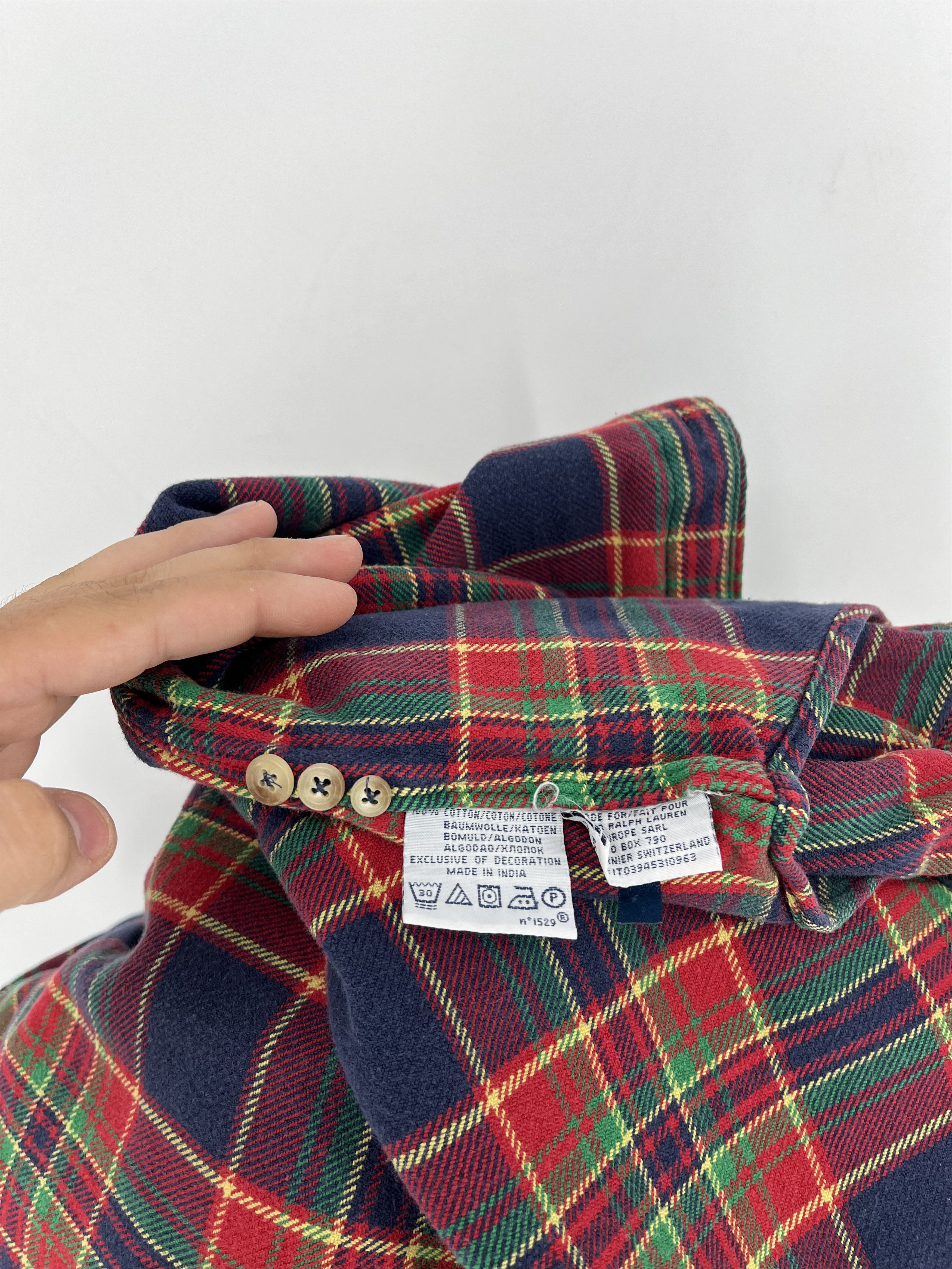 Polo Ralph Lauren × Ralph Lauren Vintage Flannel Polo Raplh Lauren Plaid Shirt Travis style Size US S / EU 44-46 / 1 - 12 Thumbnail