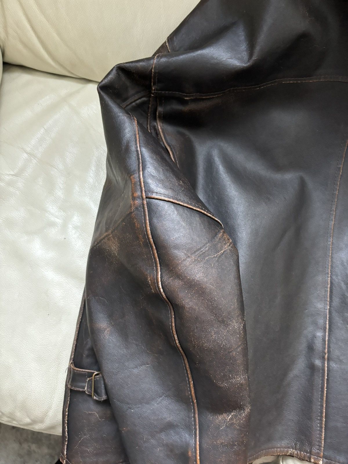 Vintage Vintage ORSO BLUS Aviator Leather Jacket size CL Size US XL / EU 56 / 4 - 10 Thumbnail