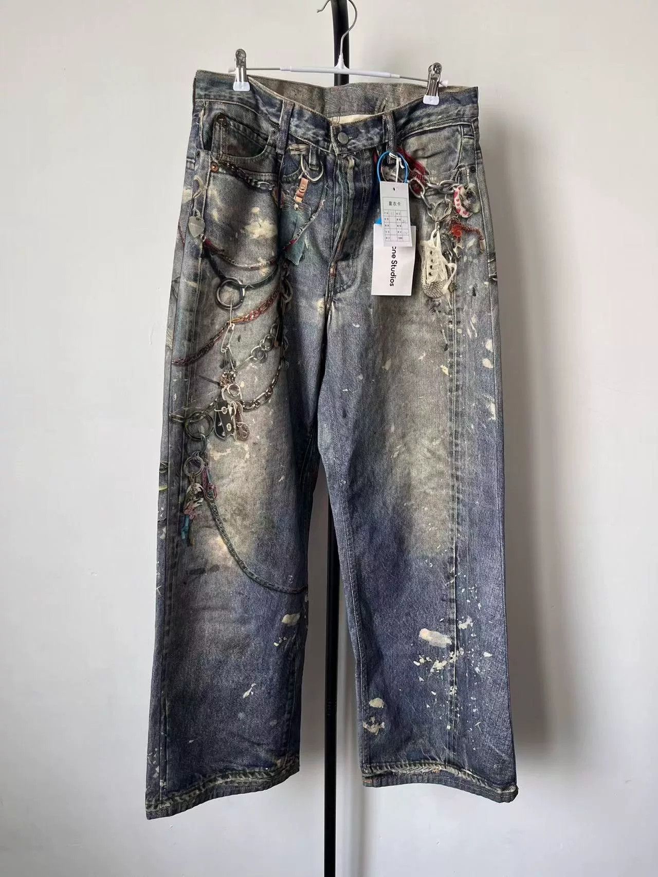 Acne Studios Acne Studios Low-Waist Baggy 3D Print Jeans Size US 38 / EU 54 - 1 Thumbnail