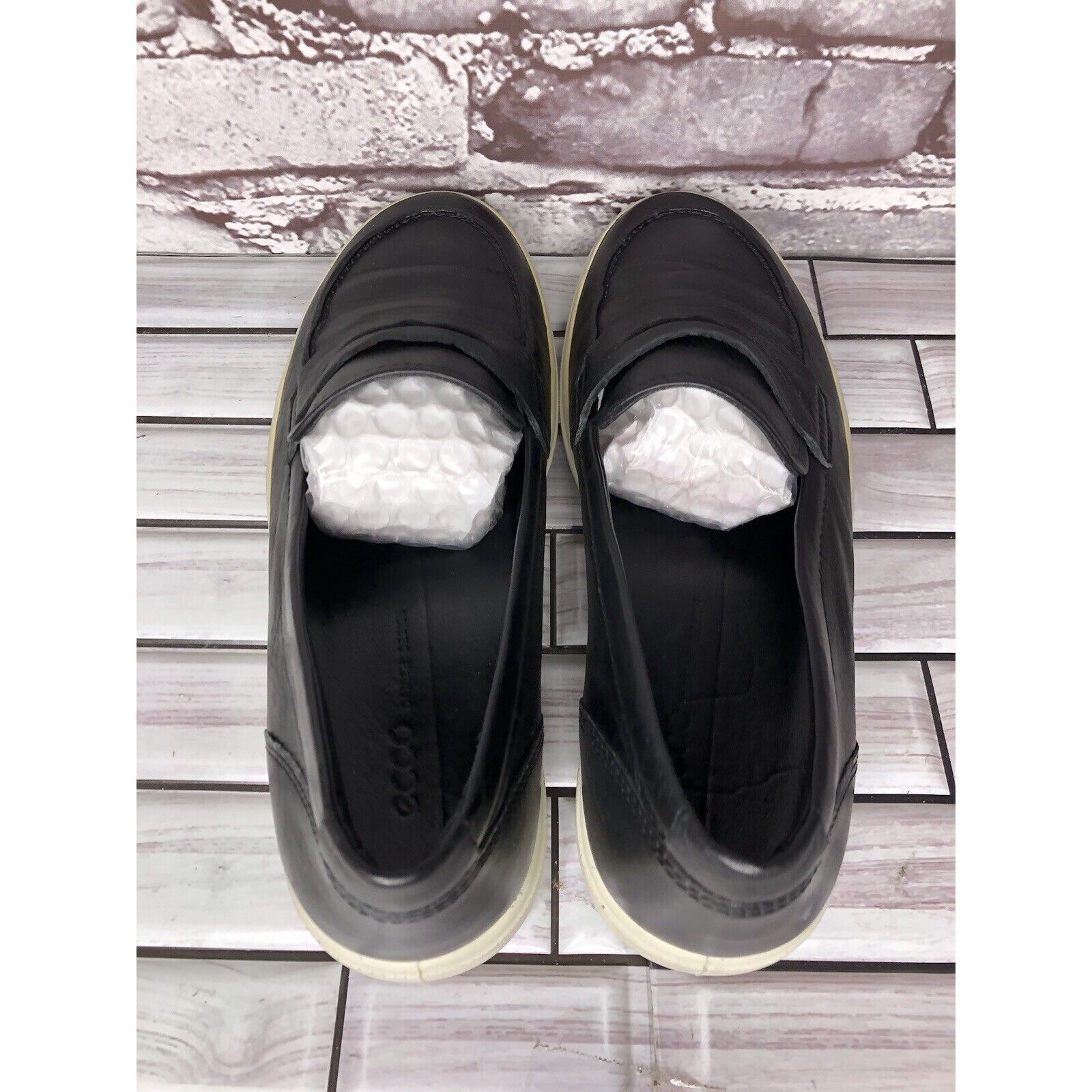 Ecco Ecco Black Leather Penny Loafers Casual Slip On Shoes Women’ Size US 7.5 / IT 37.5 - 4 Thumbnail