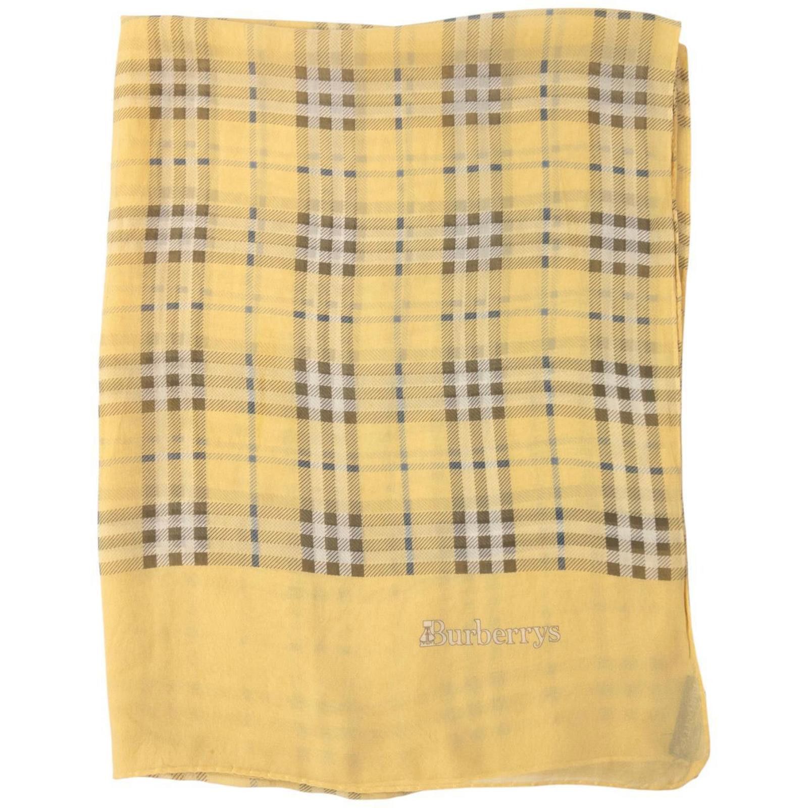 Burberry Vintage Burberry Nova Check Sheer Silk Scarf Size ONE SIZE - 2 Thumbnail
