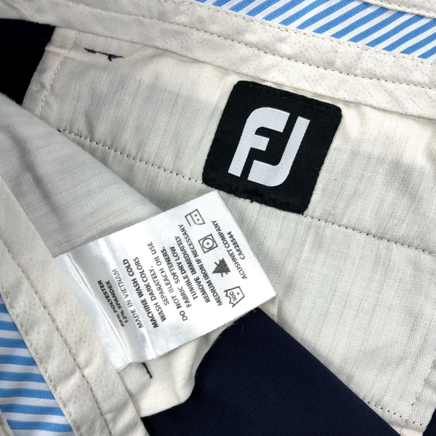 Footjoy FootJoy Men's Golf Pants 35x30 Navy Blue Performance Chino FJ Size US 35 - 7 Thumbnail