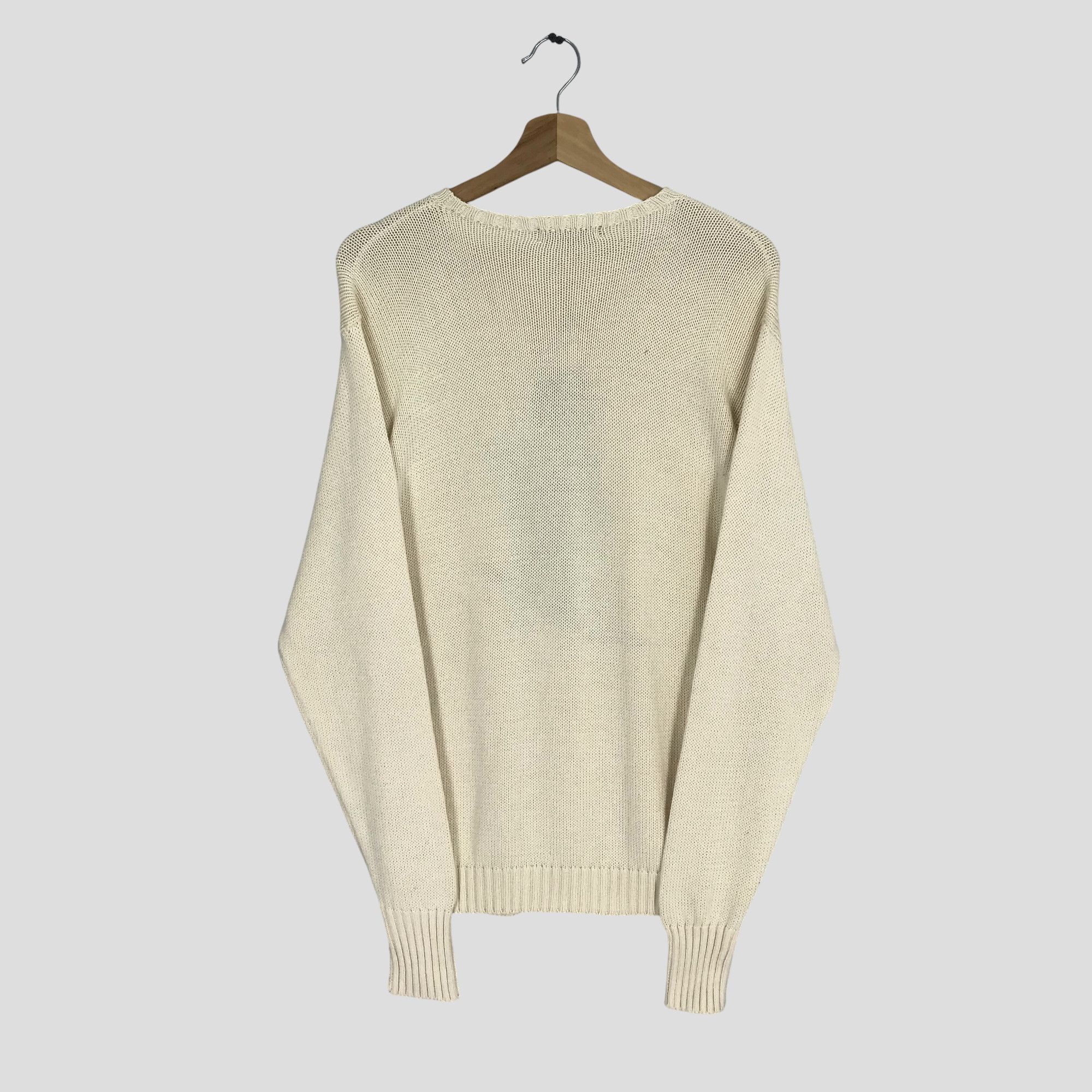 Polo Ralph Lauren Vintage Polo Ralph Lauren Cable Knit Polo Bear Ski RL Size US M / EU 48-50 / 2 - 2 Thumbnail