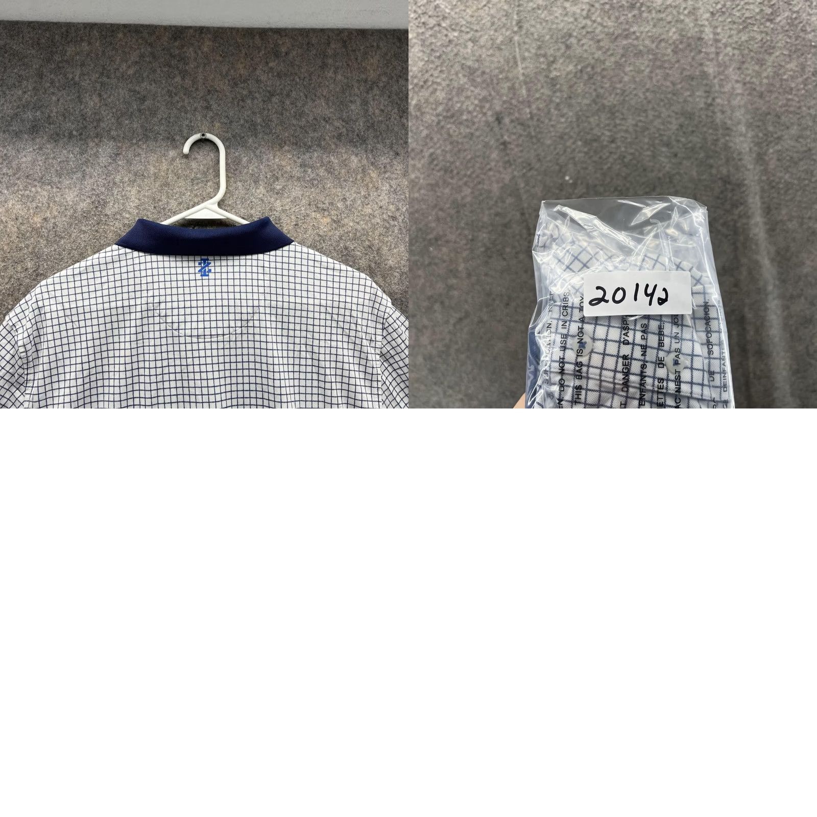Izod VINTAGE Izod Polo Shirt Men XL White Blue Check Short Sleeve Polo Shirt Mens XL White Blue Check Polo Size US XL / EU 56 / 4 - 9 Thumbnail