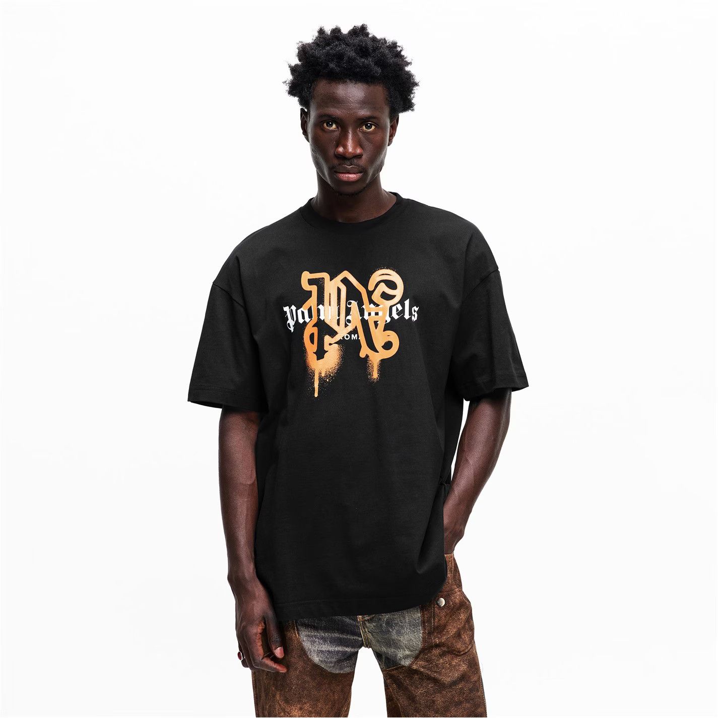 Palm Angels o1g2r1mq0426 Roma Mono T-Shirt in Black Size US S / EU 44-46 / 1 - 2 Thumbnail