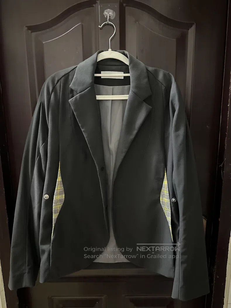 Kiko Kostadinov Kiko Kostadinov Harkman suit jacket, black with yellow che Size 44L - 1 Thumbnail