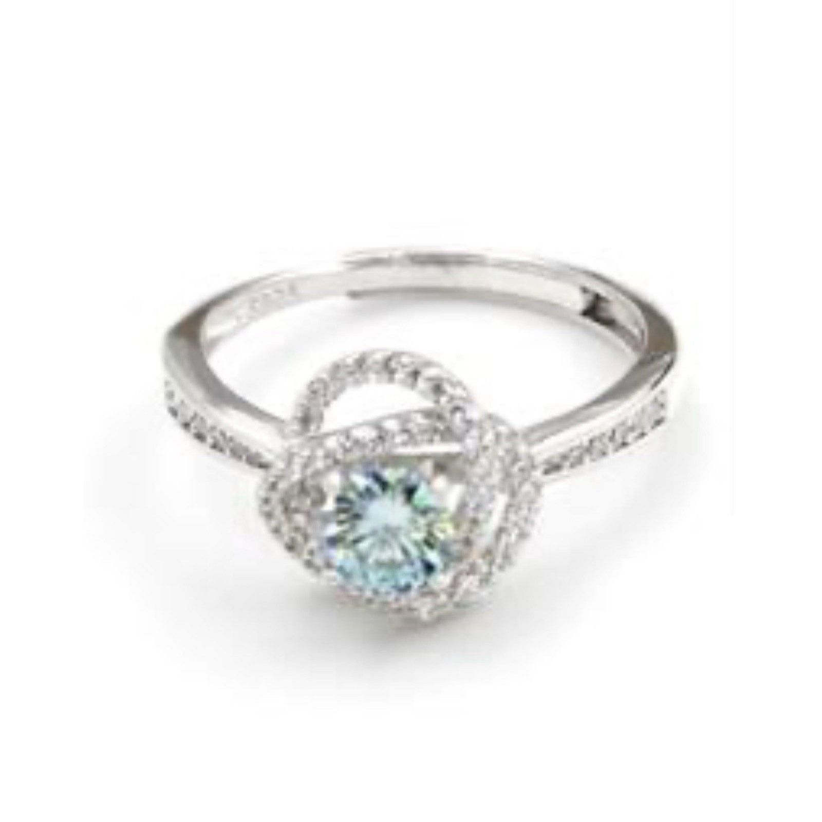 Other Stunning Moissanite 0.5ctw 925S Silver LoveKnot Ring Onesize Size ONE SIZE - 6 Thumbnail