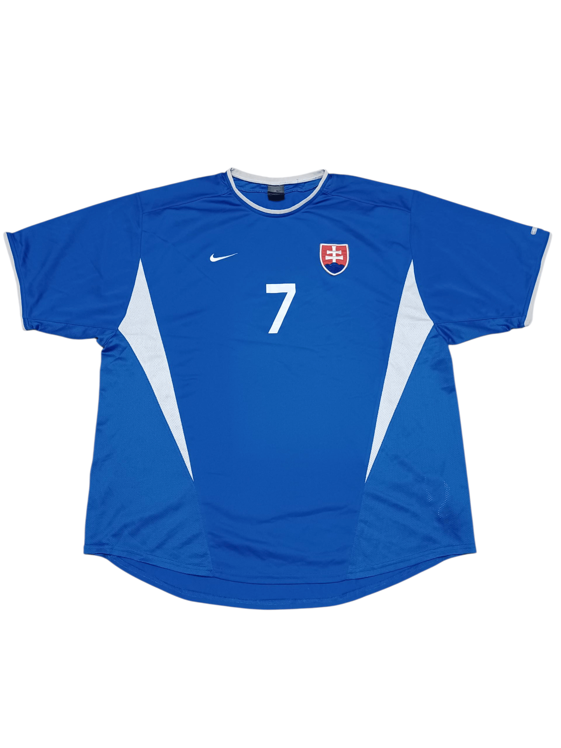 Nike SLOVAKIA NIKE VINTAGE RARE 2002 MATCHWORN SOCCER JERSEY Size US XL / EU 56 / 4 - 1 Thumbnail