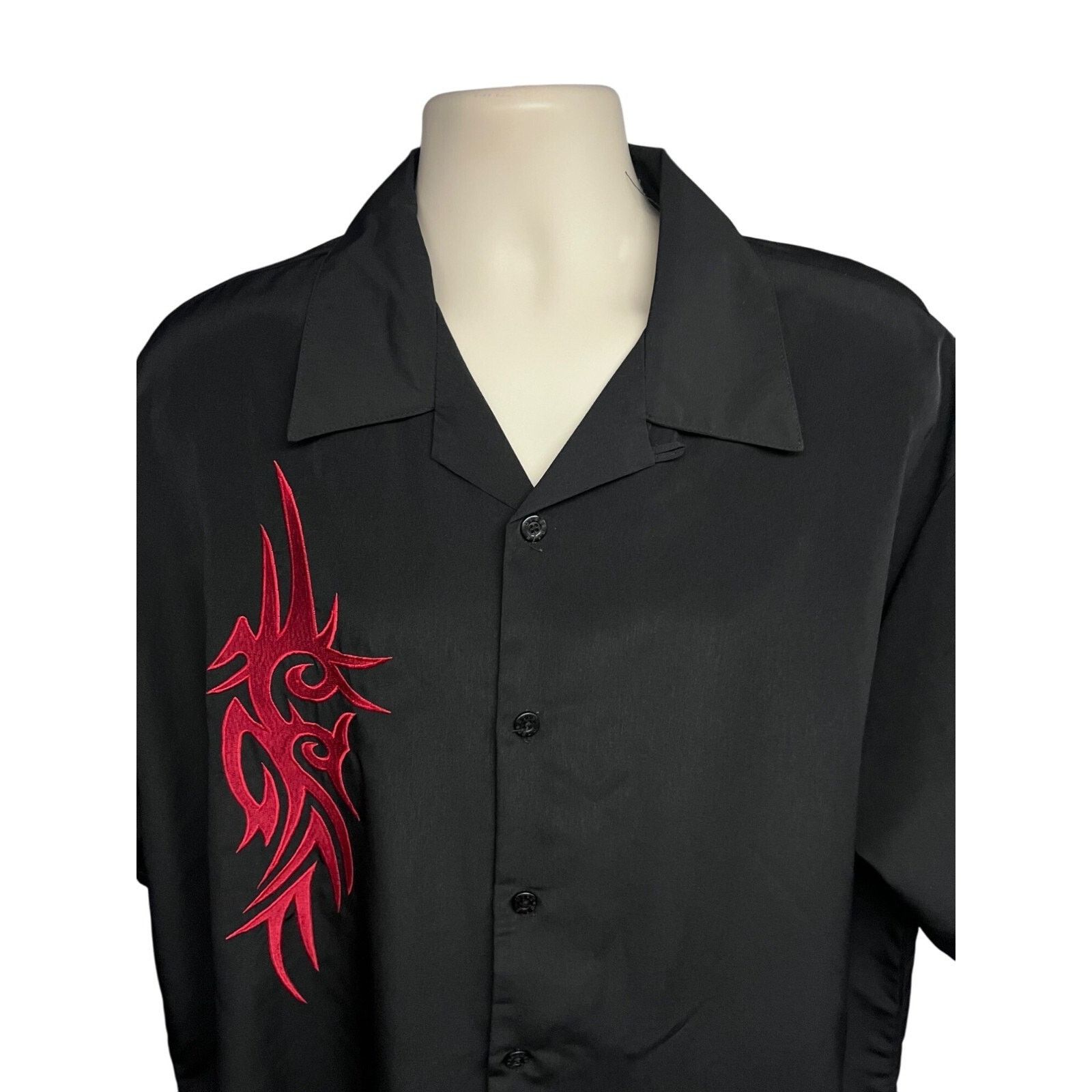 Dragonfly Dragonfly Mens Black Vintage Rockabilly Button Up Shirt XL Size US XL / EU 56 / 4 - 4 Thumbnail