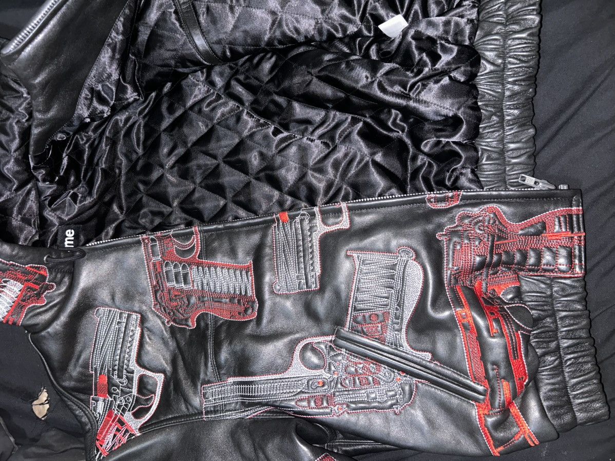 Supreme Supreme Gun Leather Jacket Size US S / EU 44-46 / 1 - 4 Thumbnail