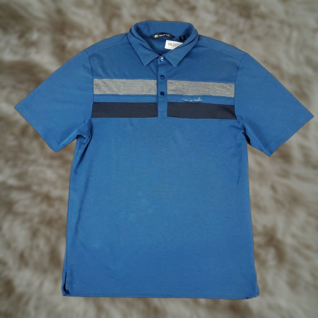 TravisMathew Travis Mathew Polo Shirt Mens Size Medium Blue Golf Casual Short Sleeve Size US M / EU 48-50 / 2 - 1 Thumbnail