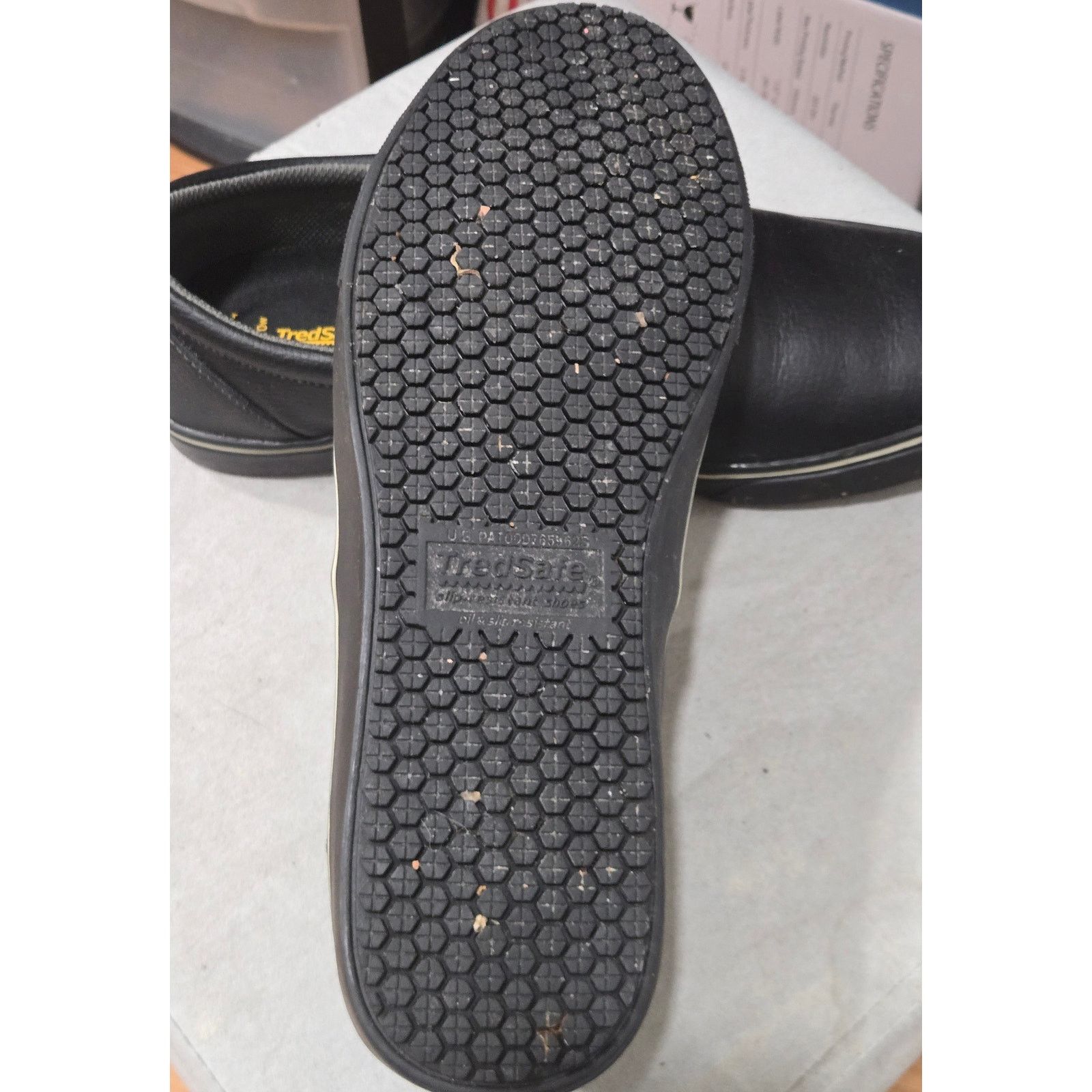 Other TredSafe Black Slip Resistant 9Men/10Women Work Shoe Leather Size US 10 / IT 40 - 4 Thumbnail
