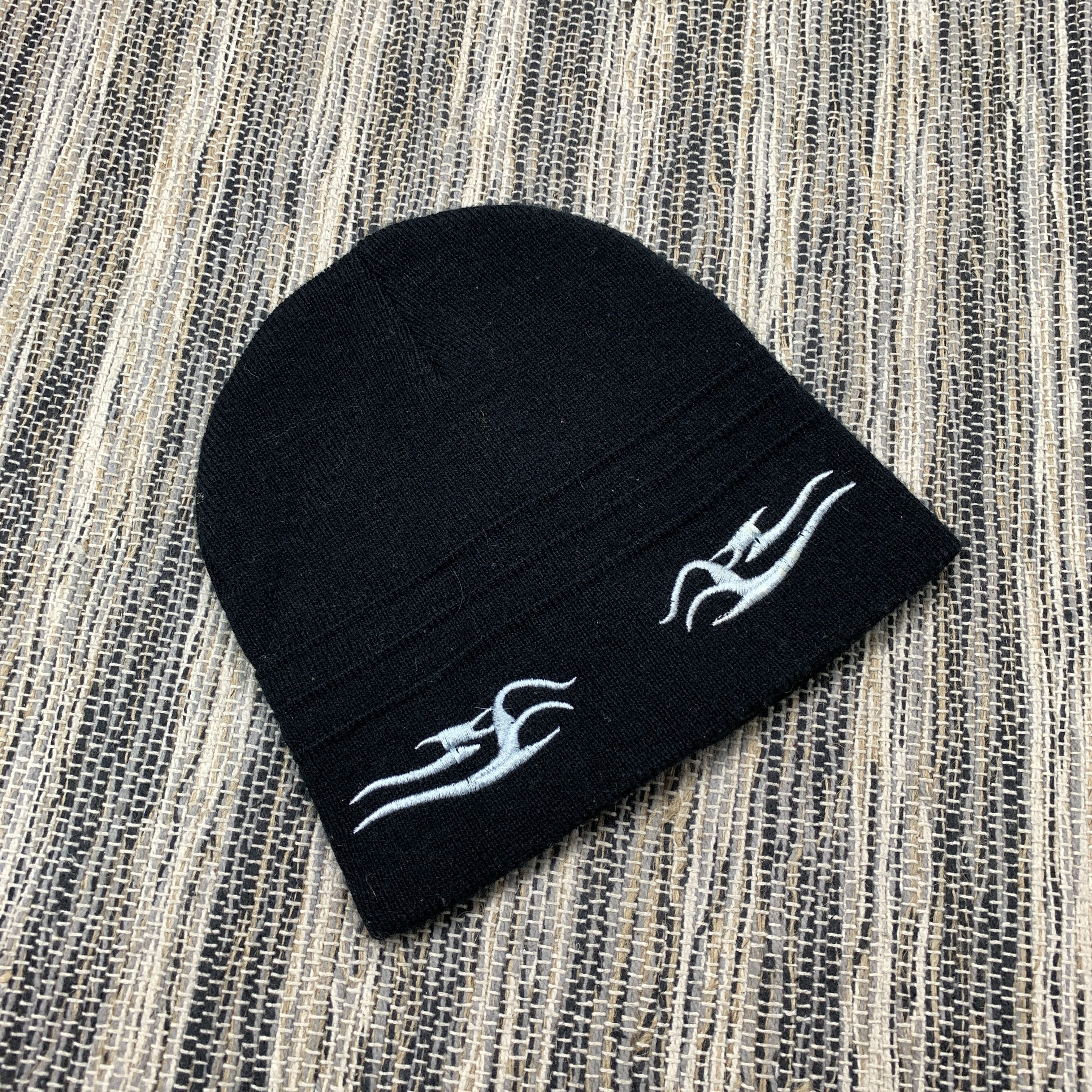 Japanese Brand Vintage Tribal Avantgarde Y2K Black Beanie Winter Hat Size ONE SIZE - 2 Thumbnail