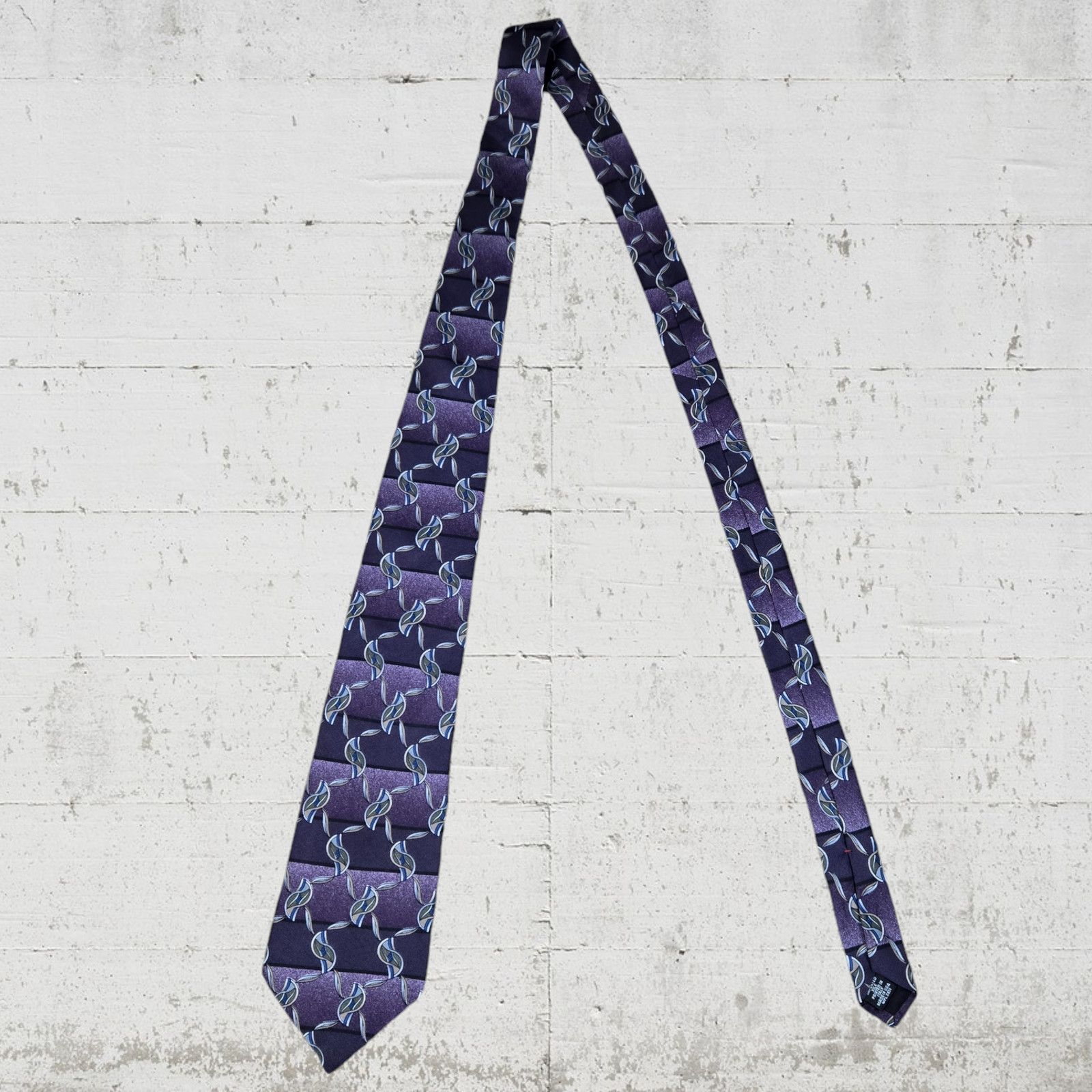 Henry Grethel Vintage Purple USA Made Silk Tie Size ONE SIZE - 2 Thumbnail