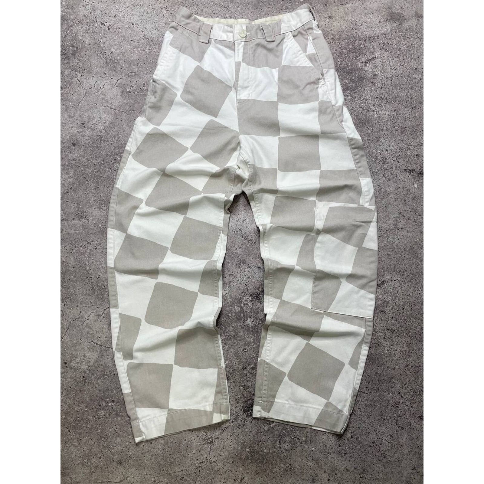 Bershka Vintage Bershka Checkered Cargo Pants Baggy Y2K Streetwear Size 29" - 4 Thumbnail