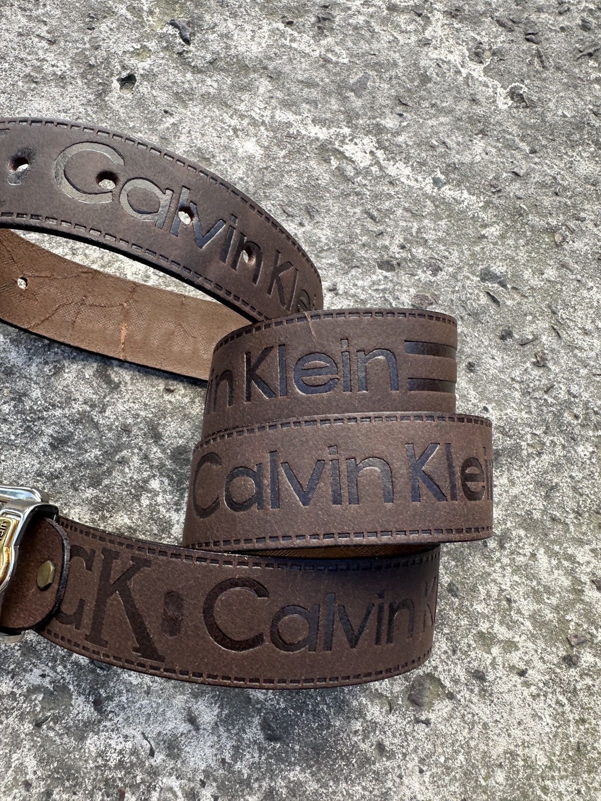 Calvin Klein Y2K Calvin Klein CK Logo Belts Hype Streetwear Rare USA Size ONE SIZE - 2 Thumbnail