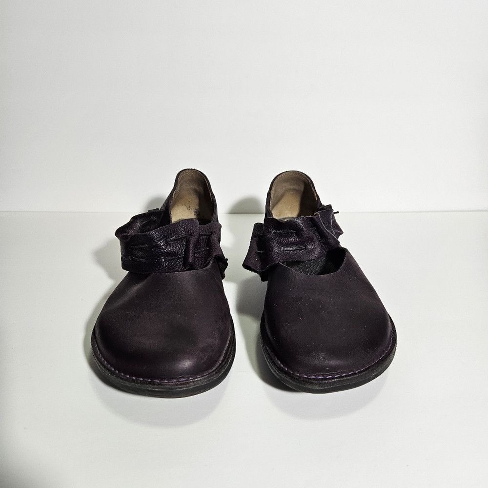 Other Loints of Holland Purple Nubuck Leather Ruffle Mary Jane Fl Size US 8 / IT 38 - 4 Thumbnail