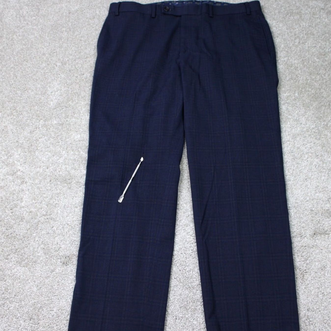 Ralph Lauren LAUREN Ralph Lauren Dress Pants Mens 36x30 Blue Flat Front Poly/Viscose Stretch Dress Pants Mens 36 Blue Regular Straight 90s Theme Vintage: No Size US 36 / EU 52 - 4 Thumbnail