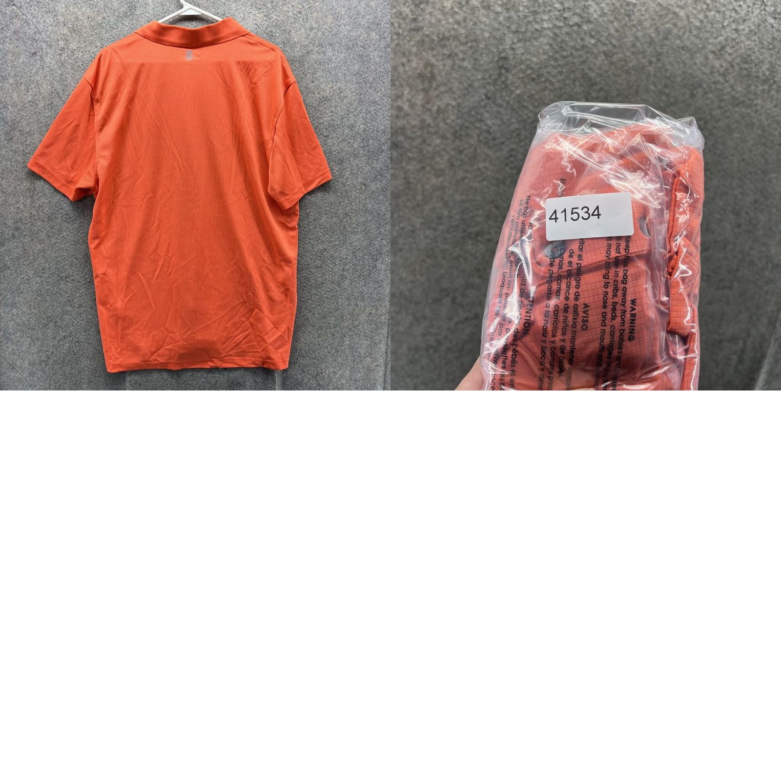 Izod IZOD Golf Polo Shirt Mens XL Orange Check Lightweight Performance Casual Stretch Polo Shirt Size US XL / EU 56 / 4 - 8 Thumbnail
