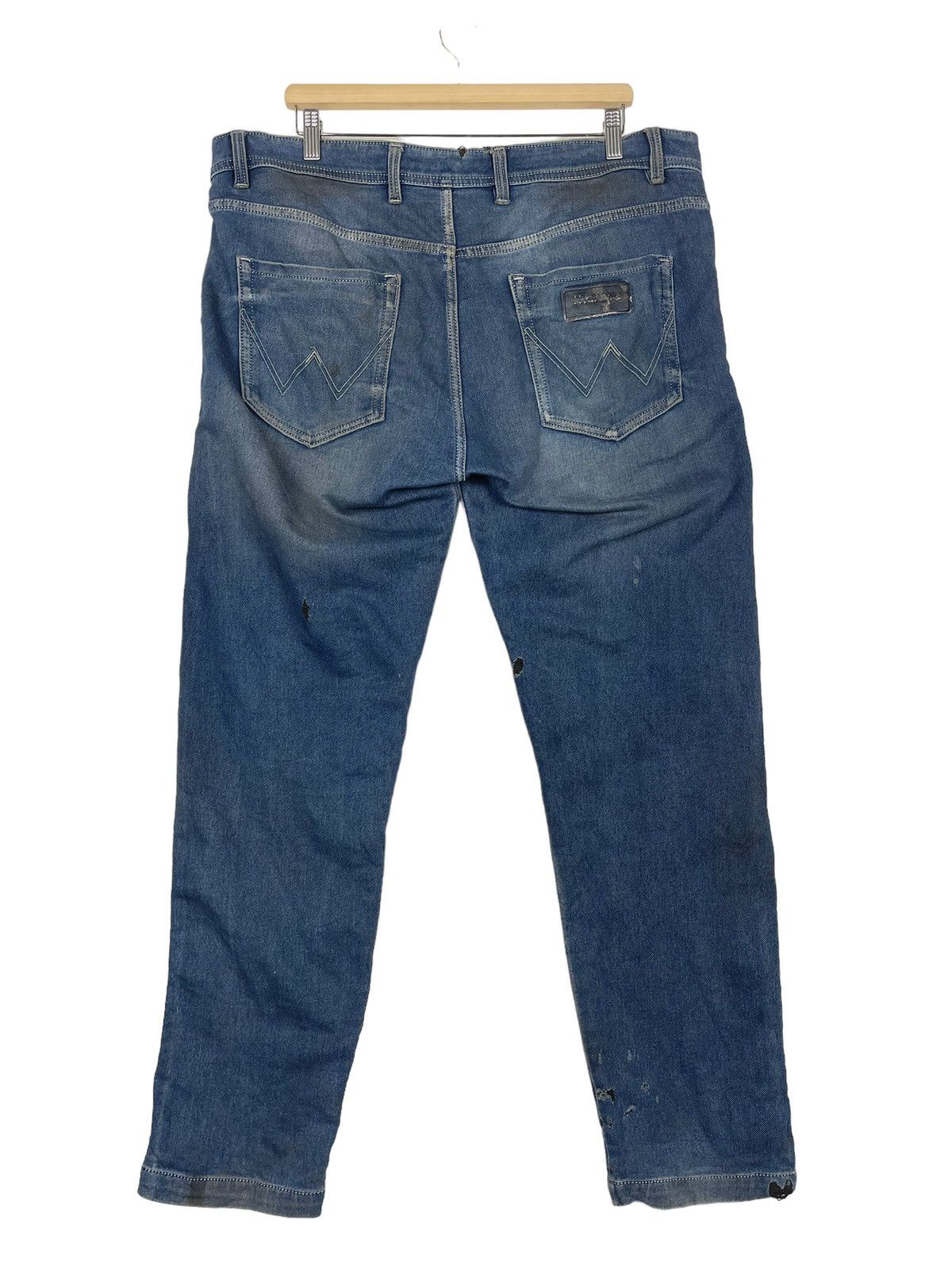 If Six Was Nine Wrangler Stone Wash Zipper Fly Denim Jeans W40 Size US 40 / EU 56 - 7 Thumbnail