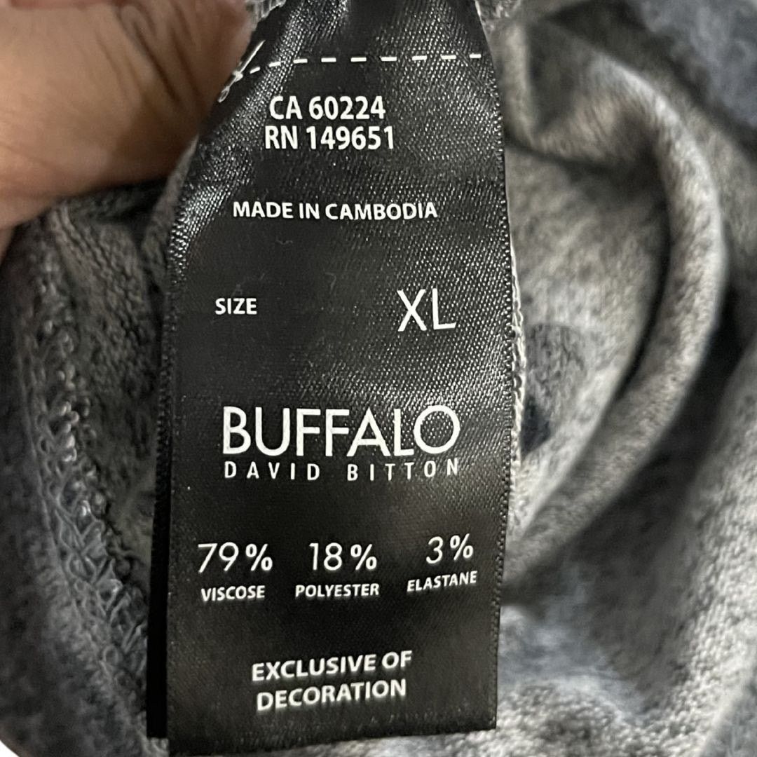Buffalo David Bitton Gray Camouflage Crewneck Sweater Size XL Casual Streetwear Size XL / US 12-14 / IT 48-50 - 4 Thumbnail