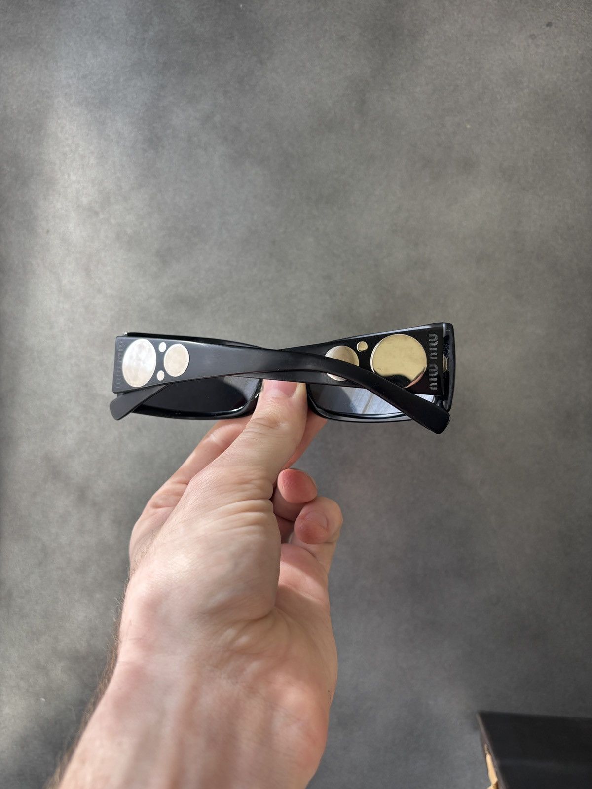 Miu Miu Miu Miu Sunglasses 2000s Y2K Silver Circles SMU21E Vintage Size ONE SIZE - 18 Thumbnail