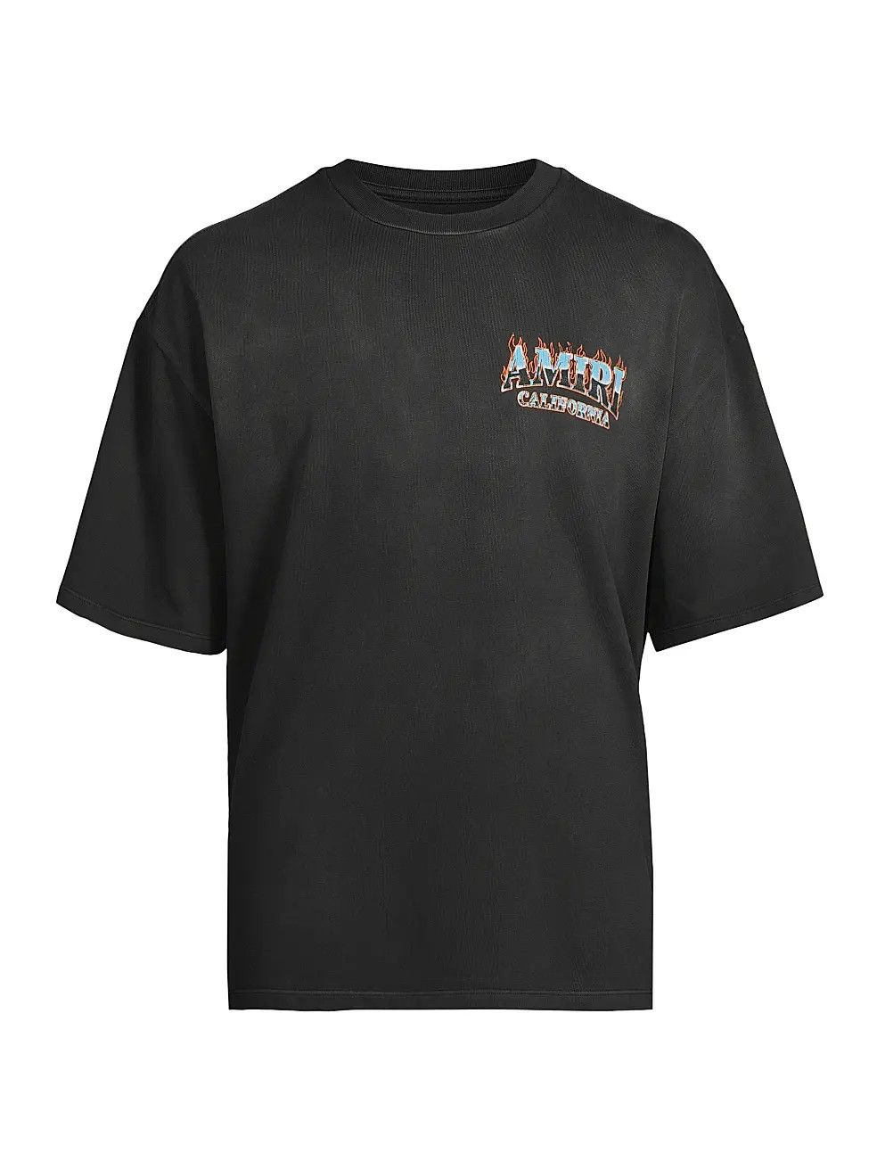 os11x1225 Sunny Place Oversized T-Shirt in Black