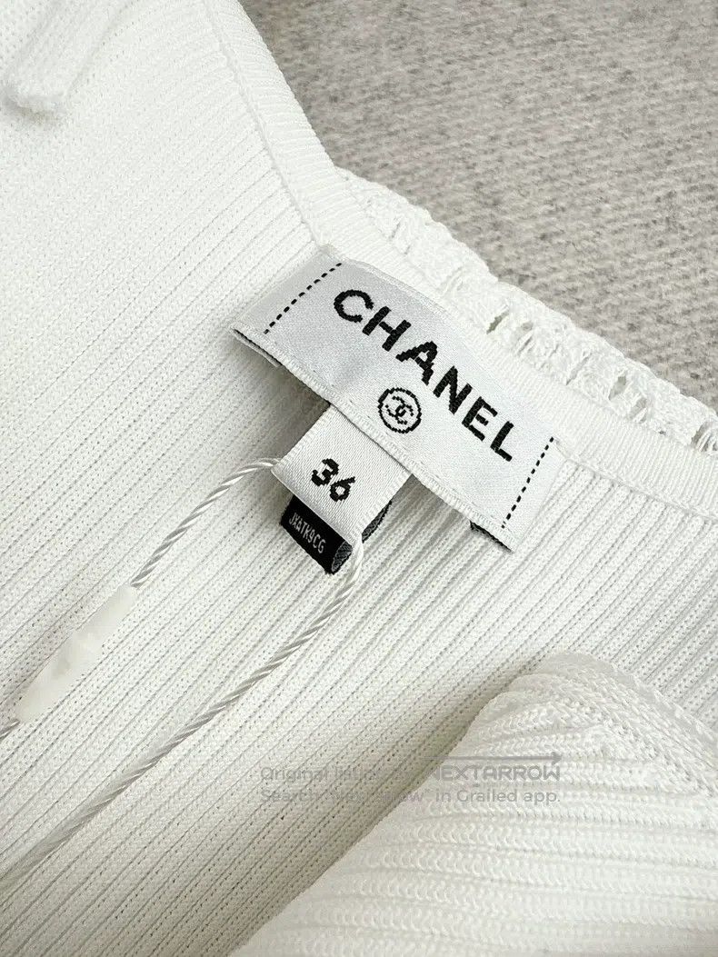 Chanel Chanel 23A Handicraft Workshop Series White Hollow Diamond Size XS / US 0-2 / IT 36-38 - 6 Thumbnail