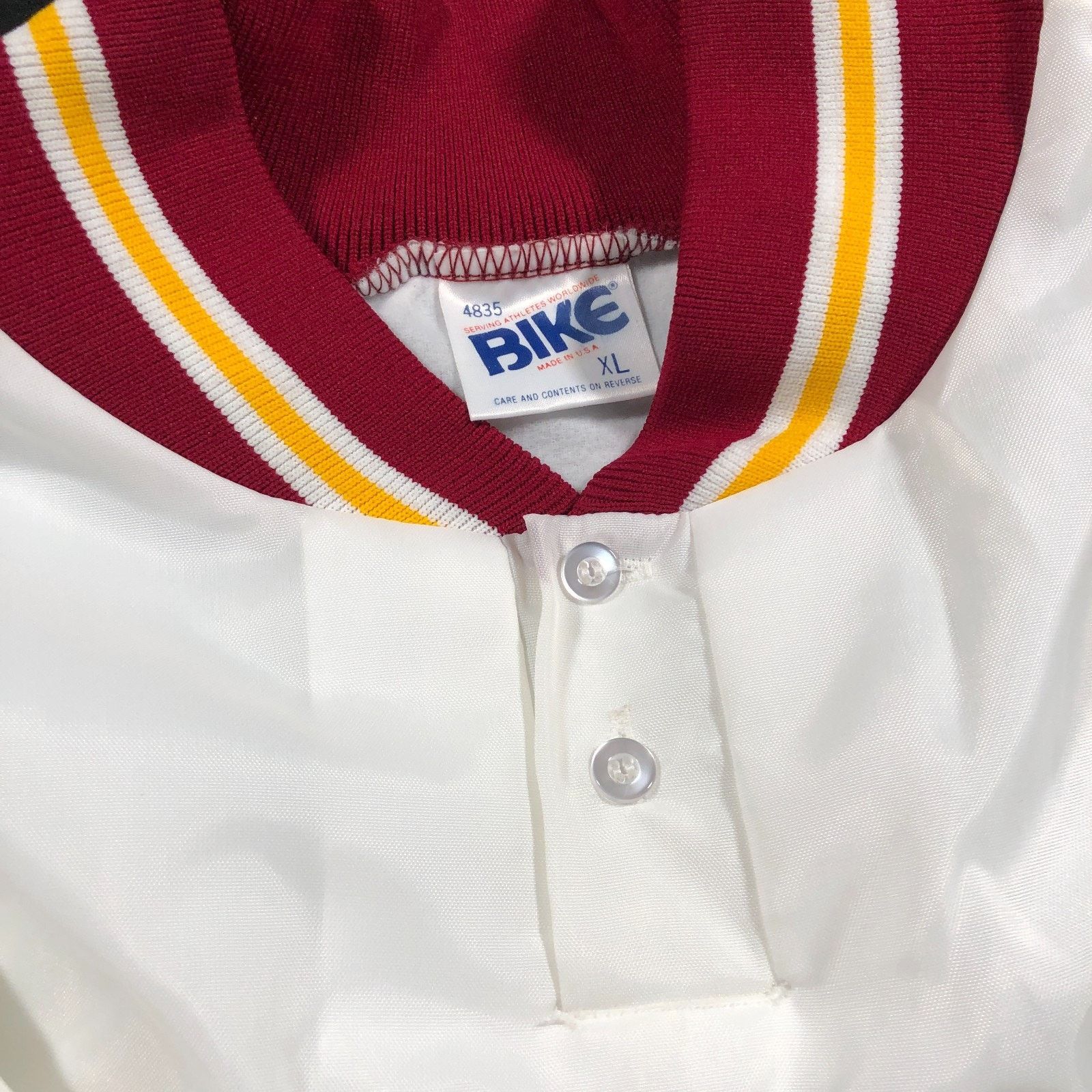 Vintage vintage 90s BIKE White maroon nylon windbreaker Jacket XL Size US XL / EU 56 / 4 - 7 Thumbnail