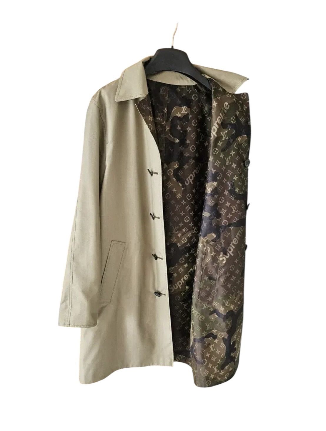 Louis Vuitton × Supreme Louis Vuitton x Supreme Reversible Trench Coat Size US XL / EU 56 / 4 - 4 Thumbnail