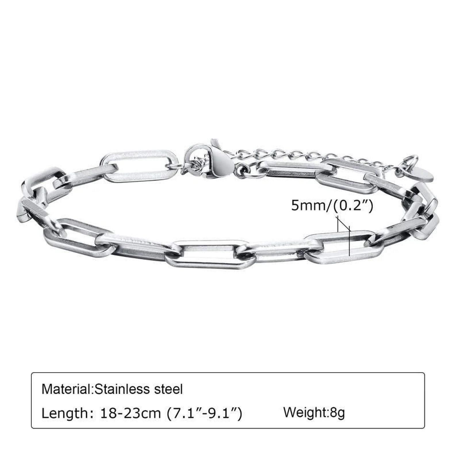 Jewelry Chain Link Silver Bracelet Size ONE SIZE - 5 Thumbnail