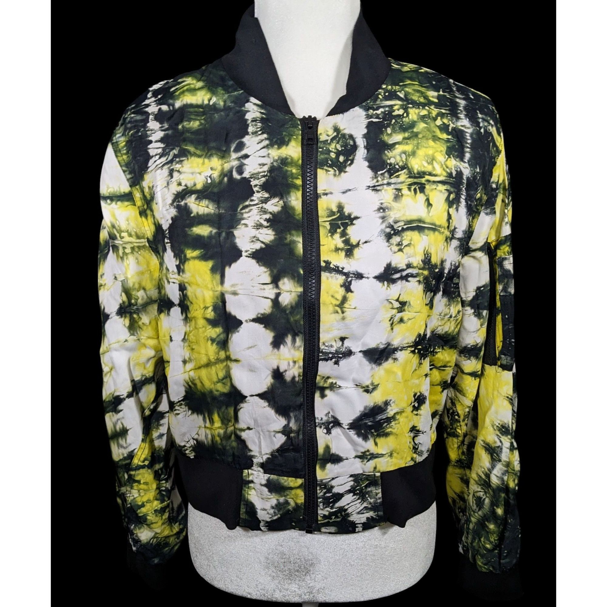 KTZ KTZ Tie Dye Black Yellow And White Lightweight Jacket Size S Size S / US 4 / IT 40 - 3 Thumbnail