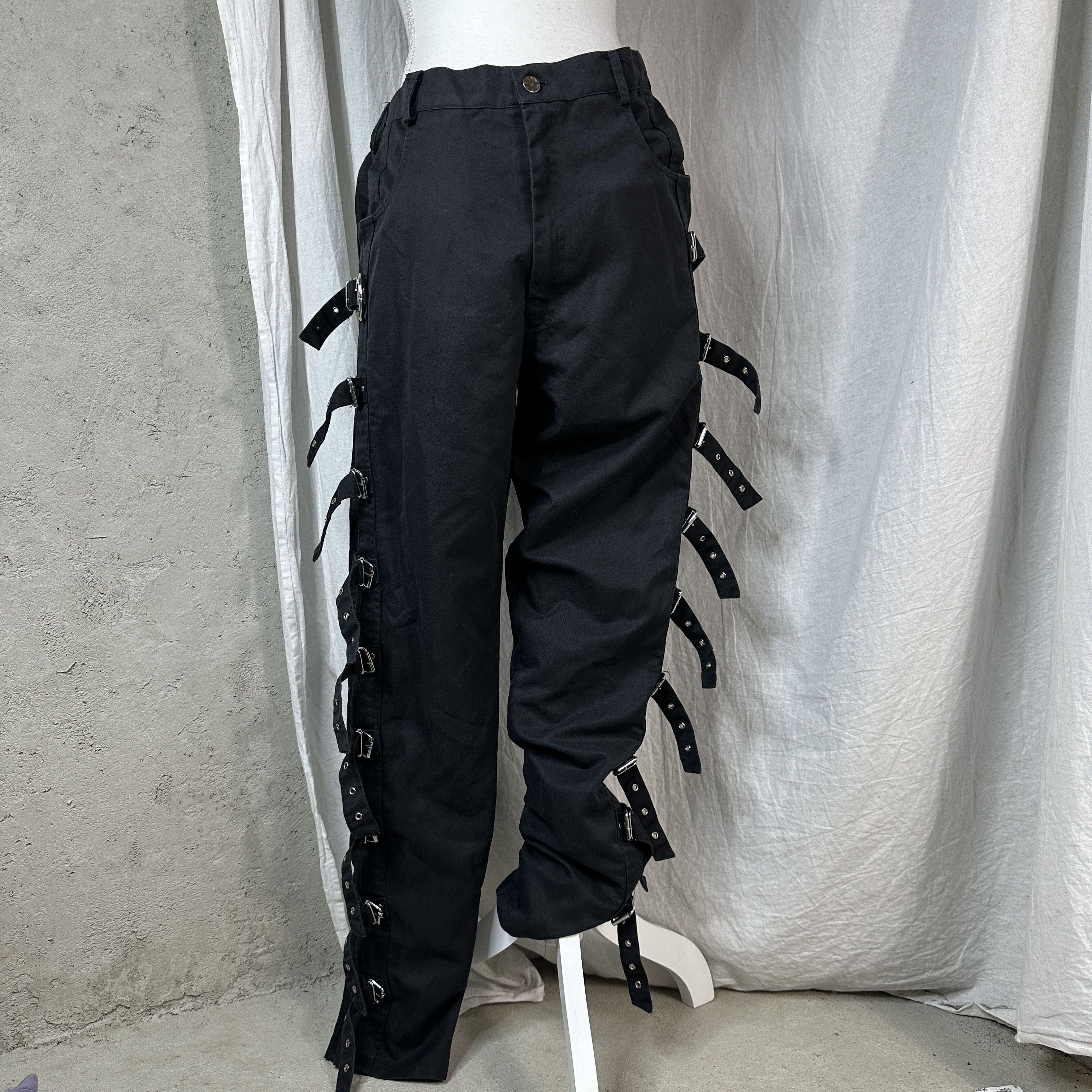 Vintage Goth Vintage Straps Trousers Size US 34 / EU 50 - 2 Thumbnail