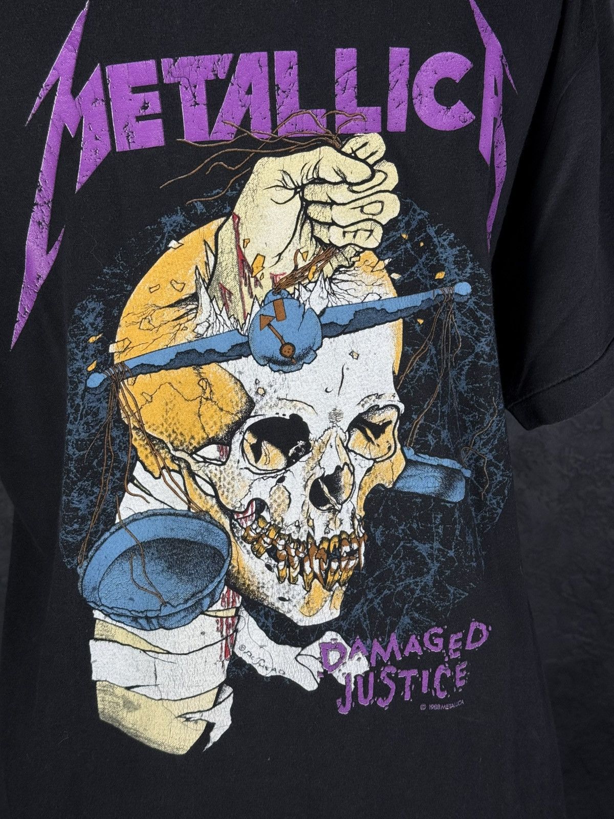 Band Tees 1988 Metallica Damaged Justice T-Shirt Vintage Big Logo Size US L / EU 52-54 / 3 - 5 Thumbnail