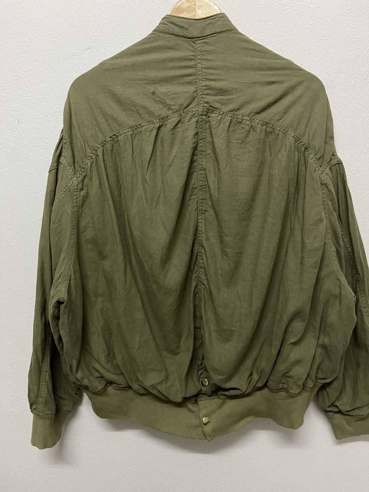 Issey Miyake 🐐90s ISSEY MIYAKE BAT WING BOMBER JACKET OLIVE GREEN Size US M / EU 48-50 / 2 - 18 Thumbnail